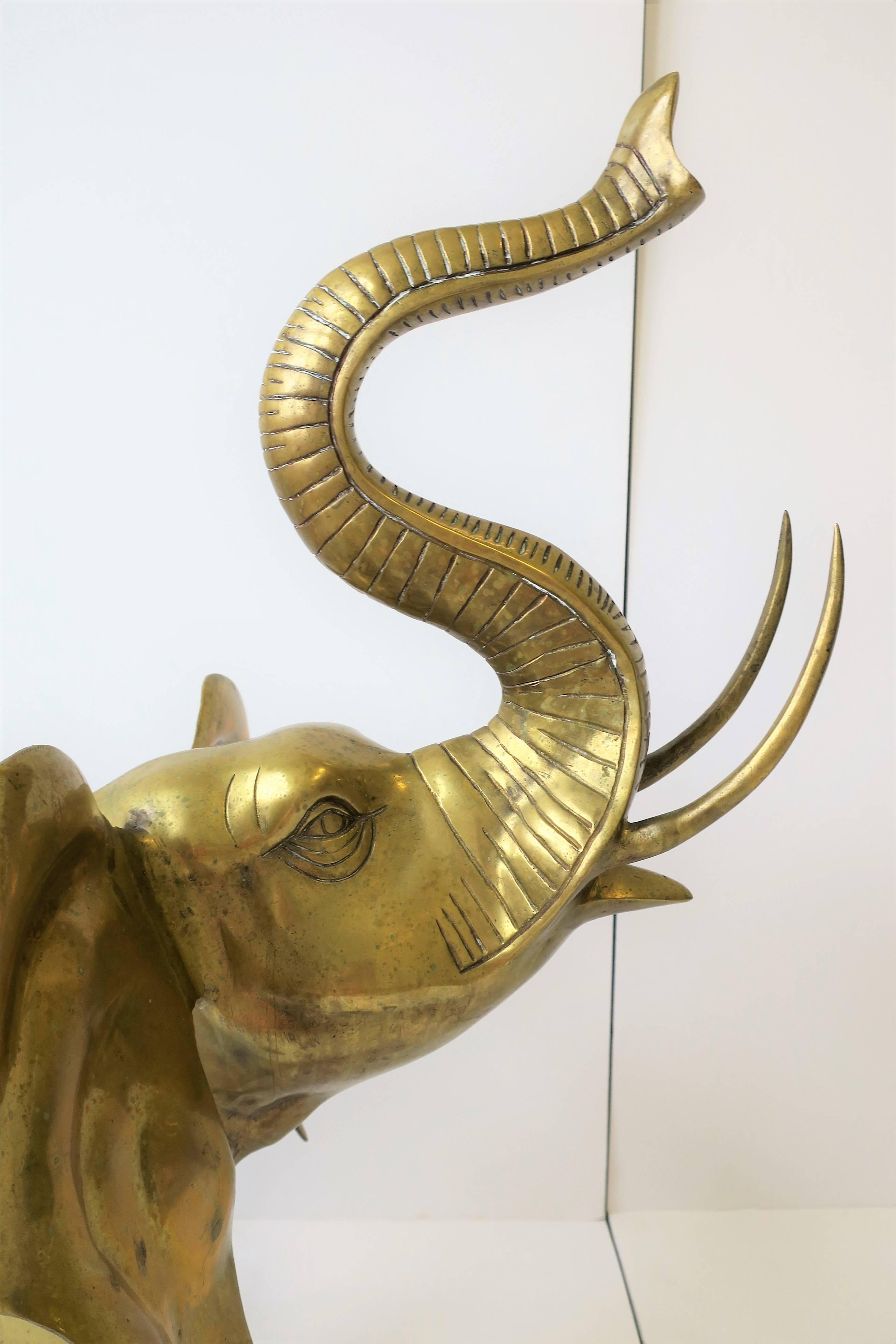 Brass Elephant, circa 1970s, Large 1