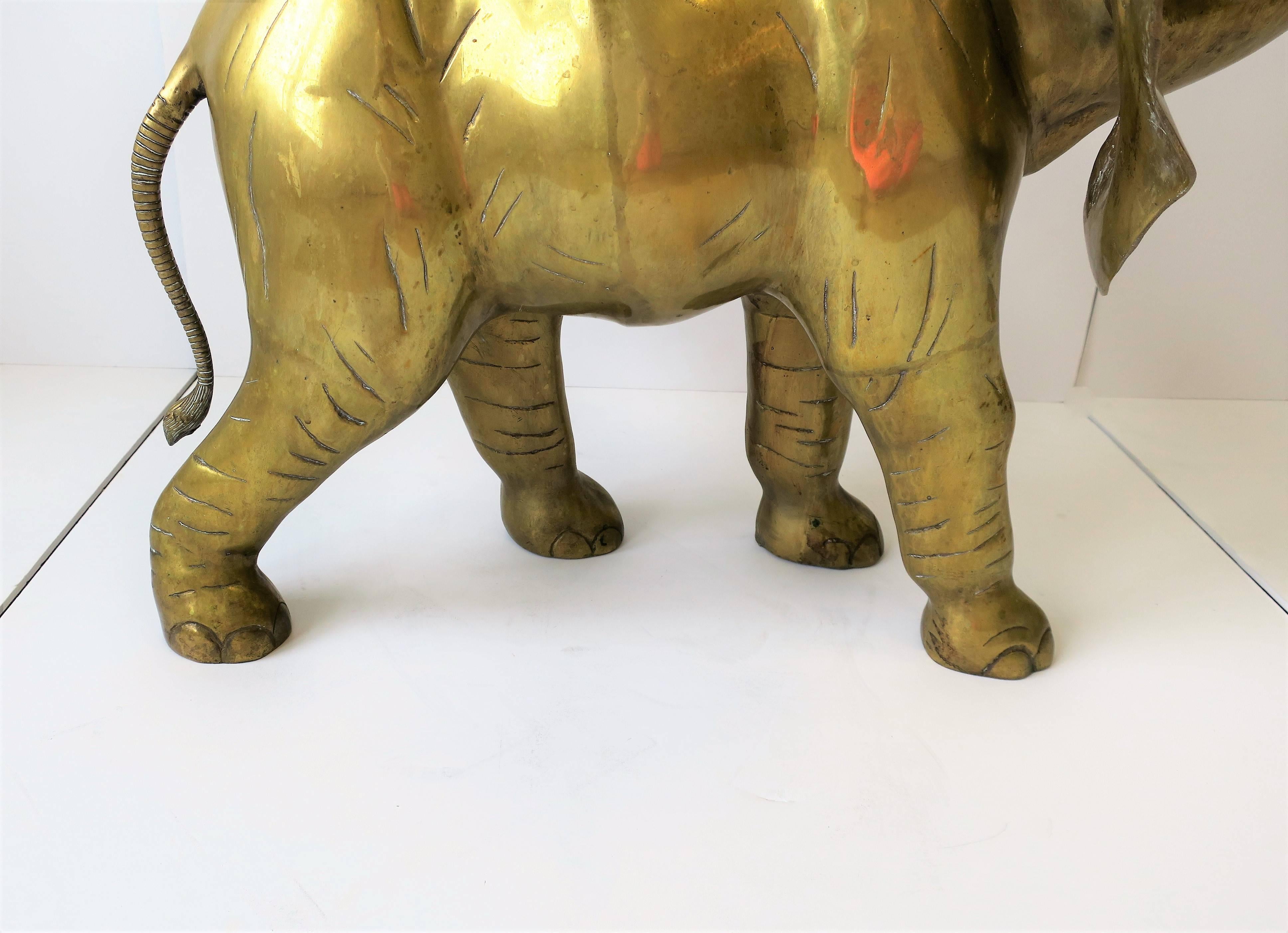 Brass Elephant, circa 1970s, Large 3