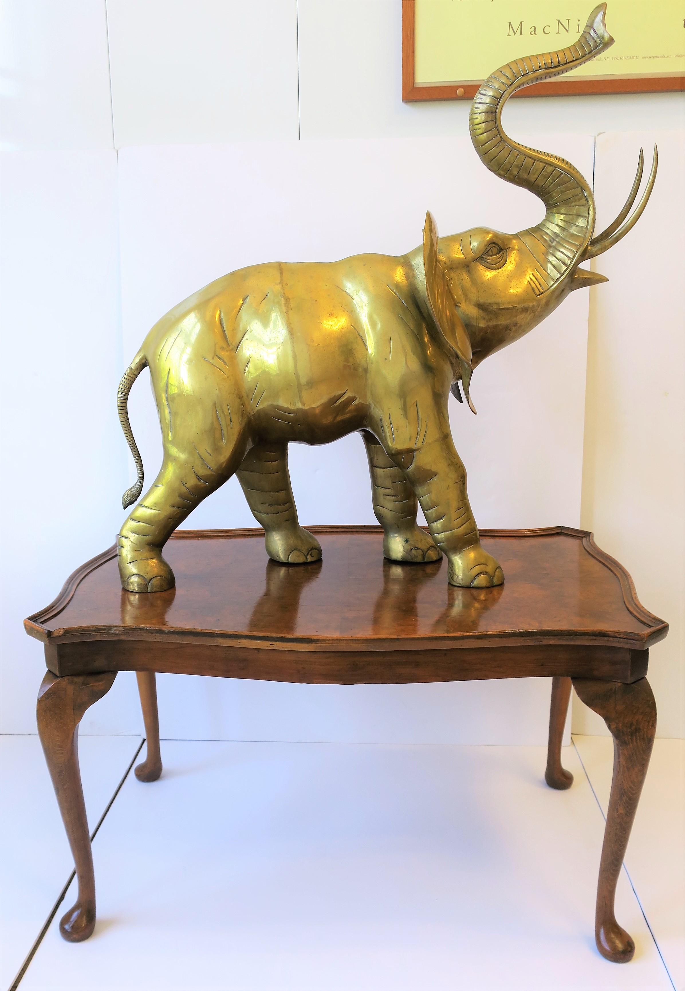 Brass Elephant, circa 1970s, Large 5
