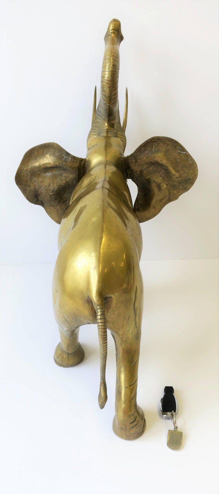 Large Brass Elephant, circa 1970s For Sale at 1stdibs