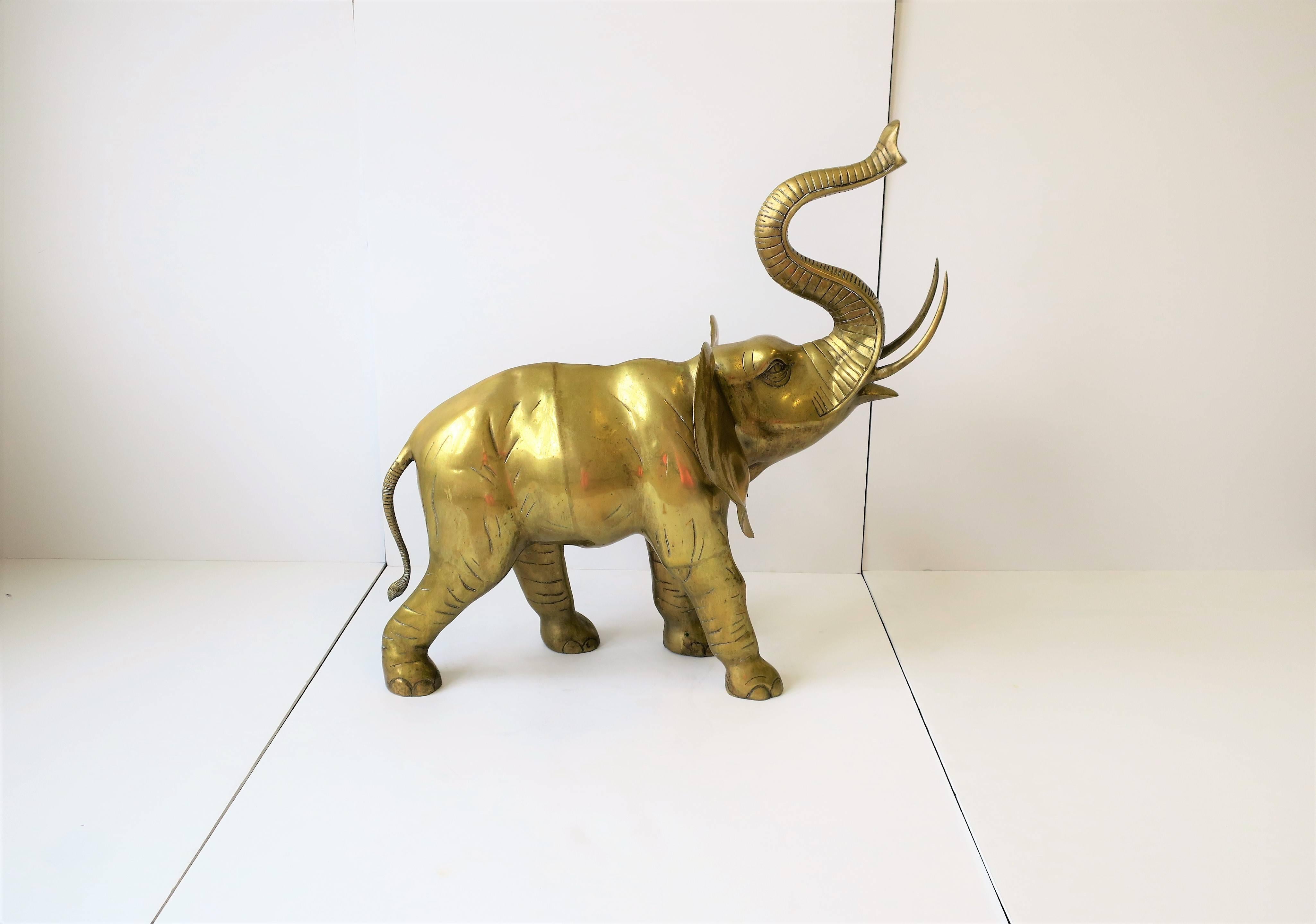 large brass elephant