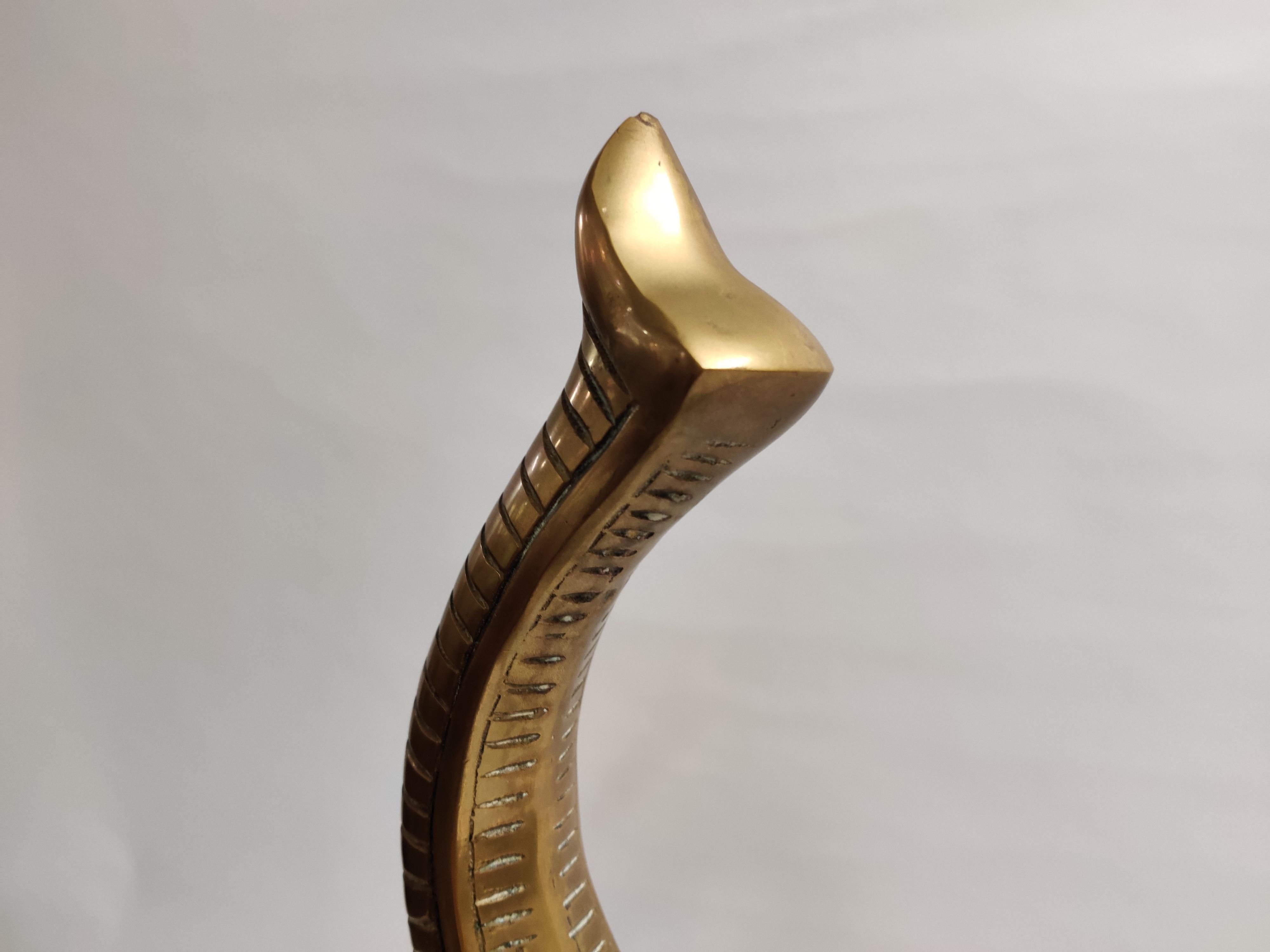 Belgian Large Brass Elephant Sculpture, 1970s