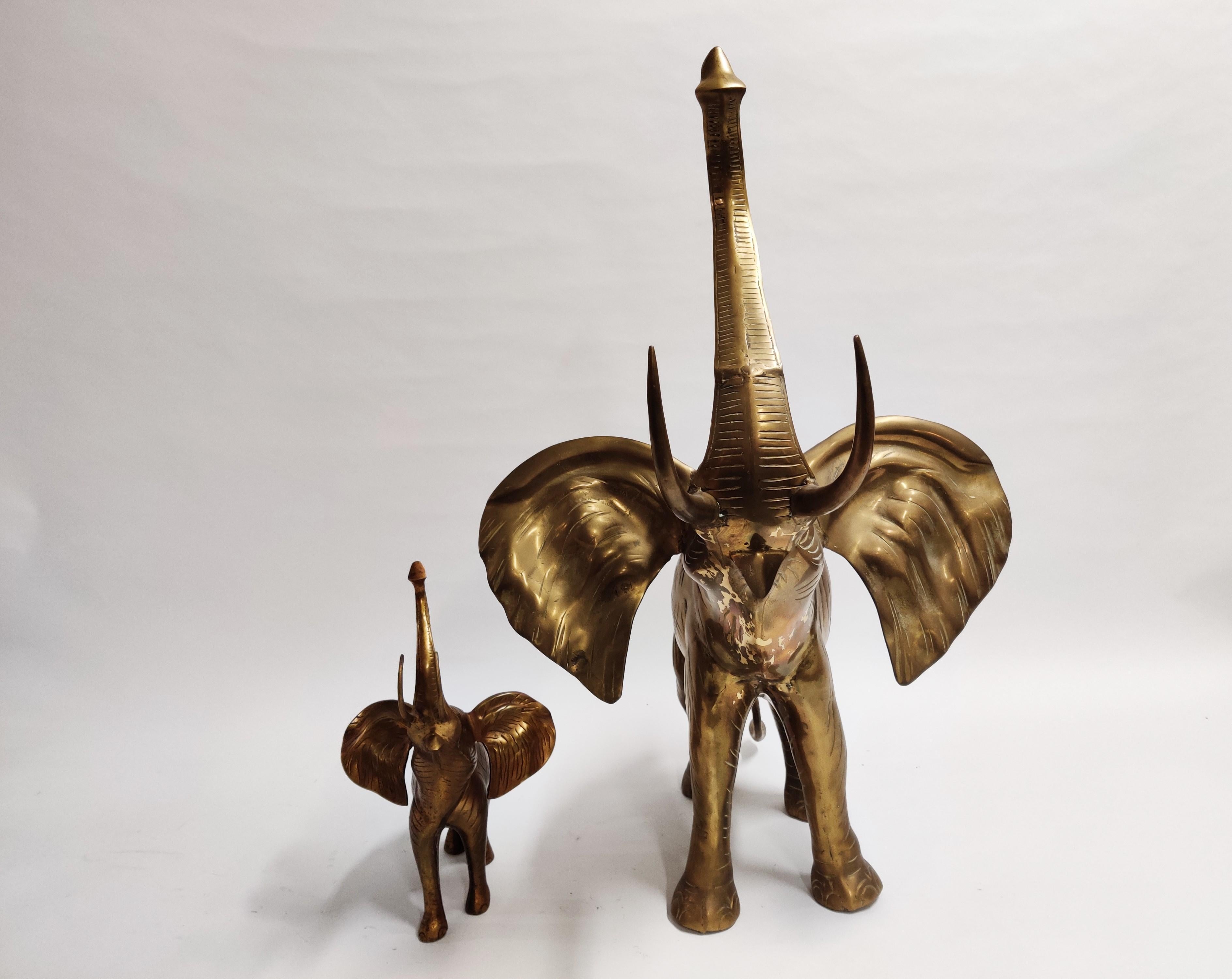 Large Brass Elephant Sculpture, 1970s 2