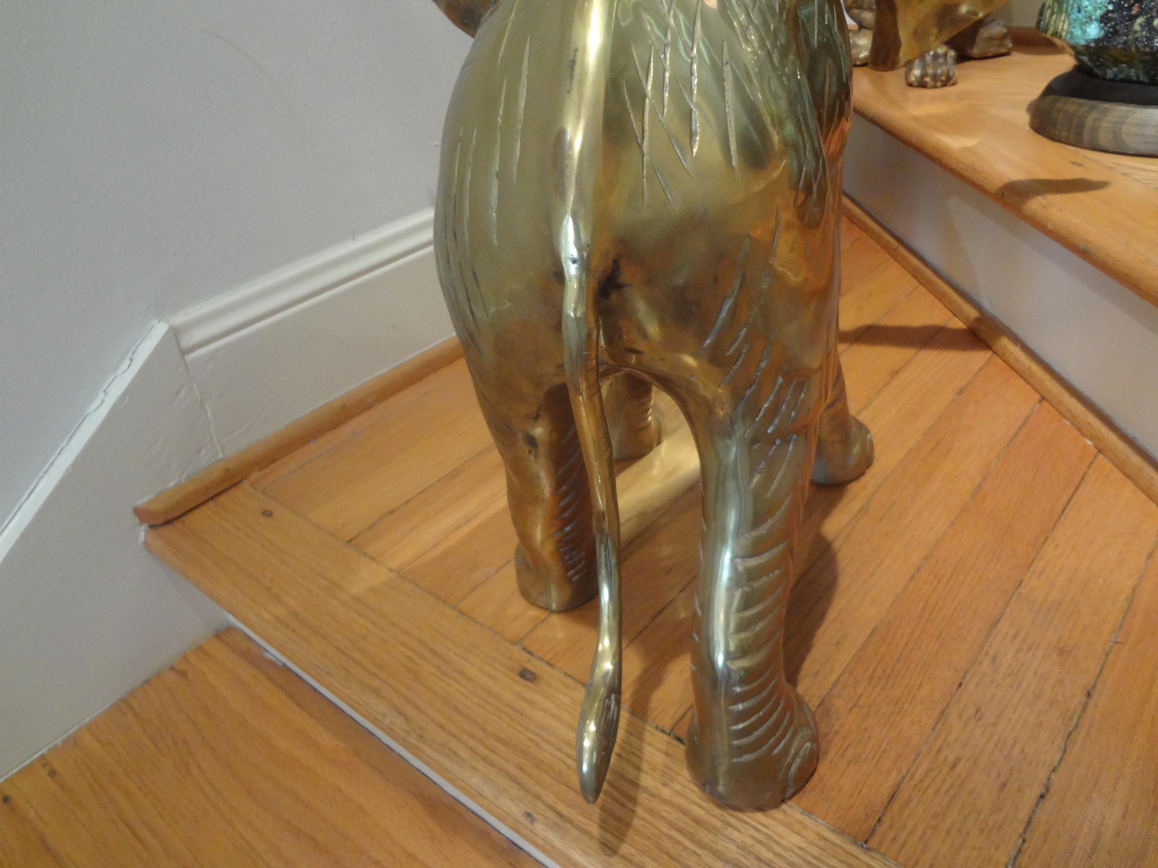 Large Brass Elephant Statue For Sale 2