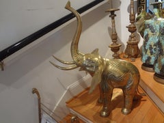Large Brass Elephant Statue