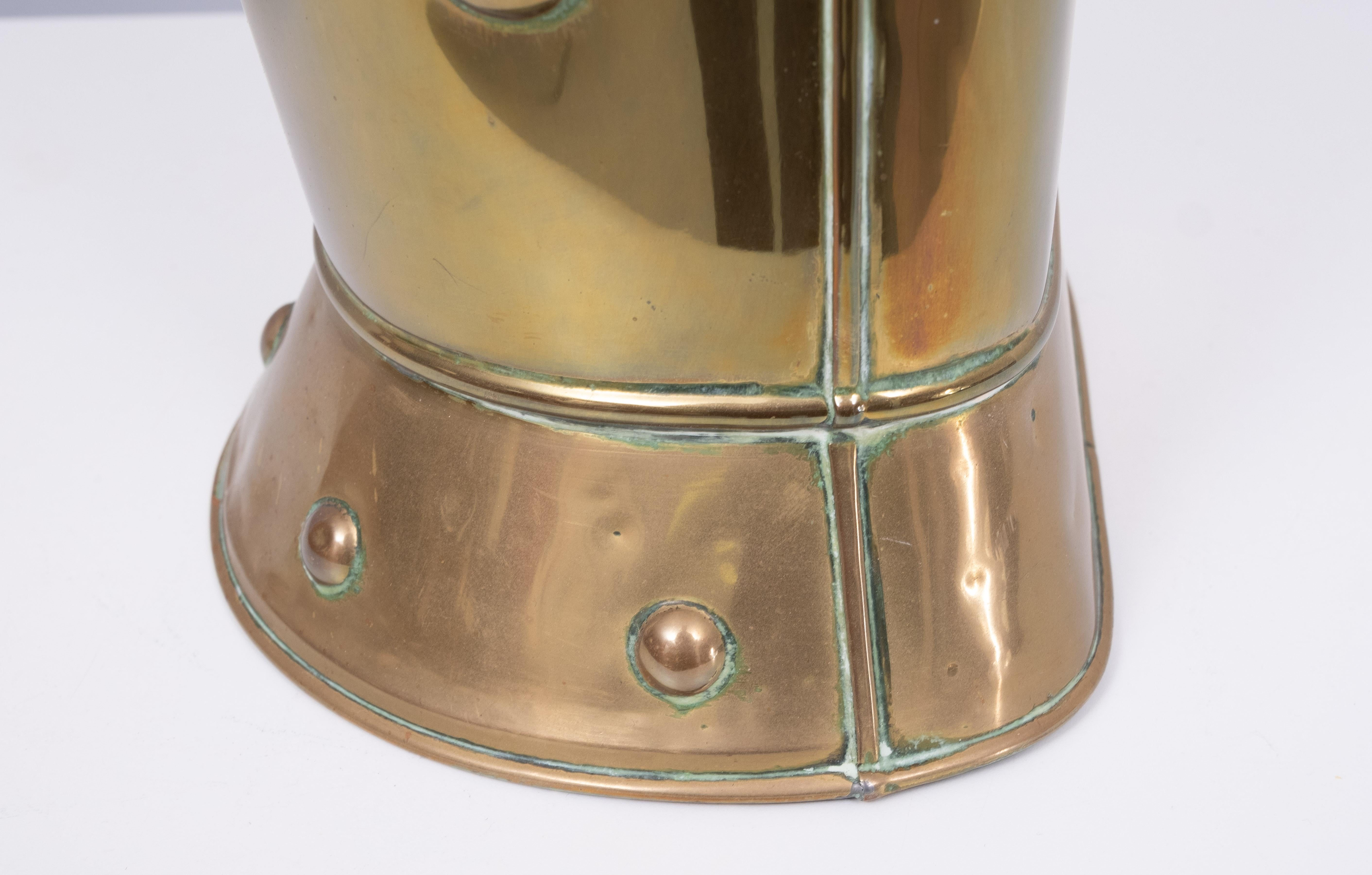Early 20th Century Large brass embossed umbrella stand 1920s  For Sale