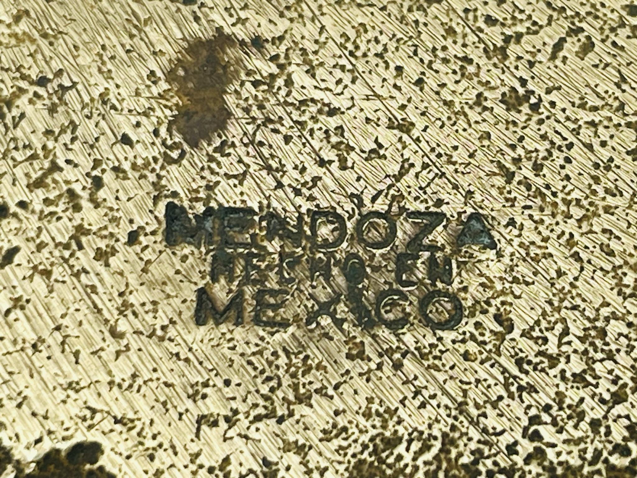 Large Brass & Enamel Door Pulls by Pepe Mendoza, Mexico, 1950s For Sale 9