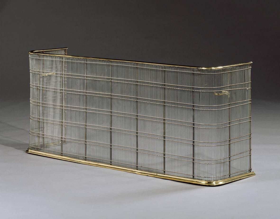 This faithful copy of an early 19th century fender, or nursery fire guard, provides ultimate protection combined with the elegance of moulded brass and finely worked mesh.