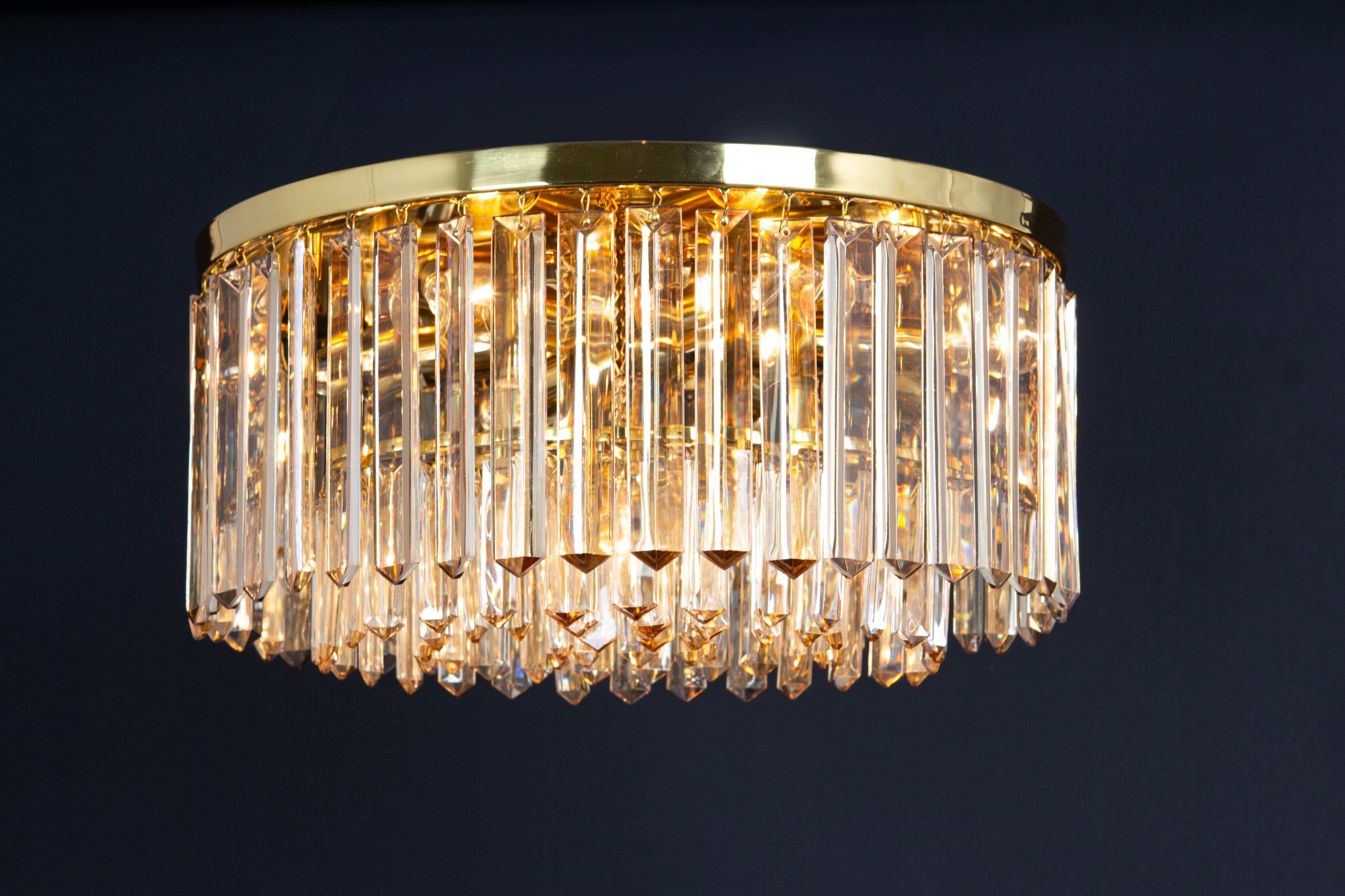 Mid-Century moderno Grande montatura ad incasso in ottone, design di Palwa, Germania, anni '70 in vendita