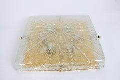 Large Brass Flushmount Murano by Hillebrand, Germany, 1970s