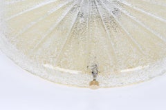 1 of 3 Large Brass Flushmount Murano by Hillebrand, Germany, 1970s