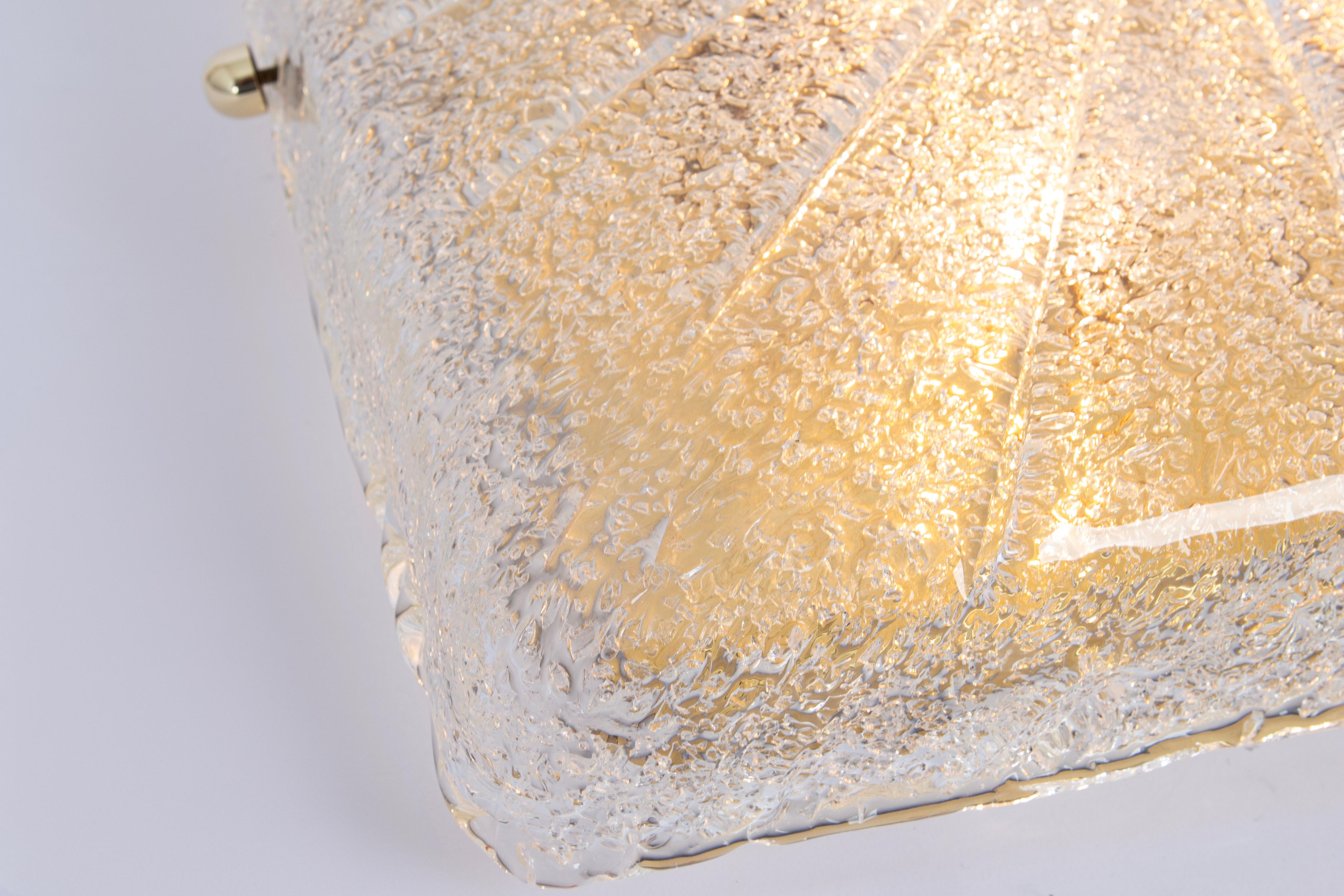 Grande suspension en laiton de Murano par Hillebrand, Allemagne, 1970 en vente 2