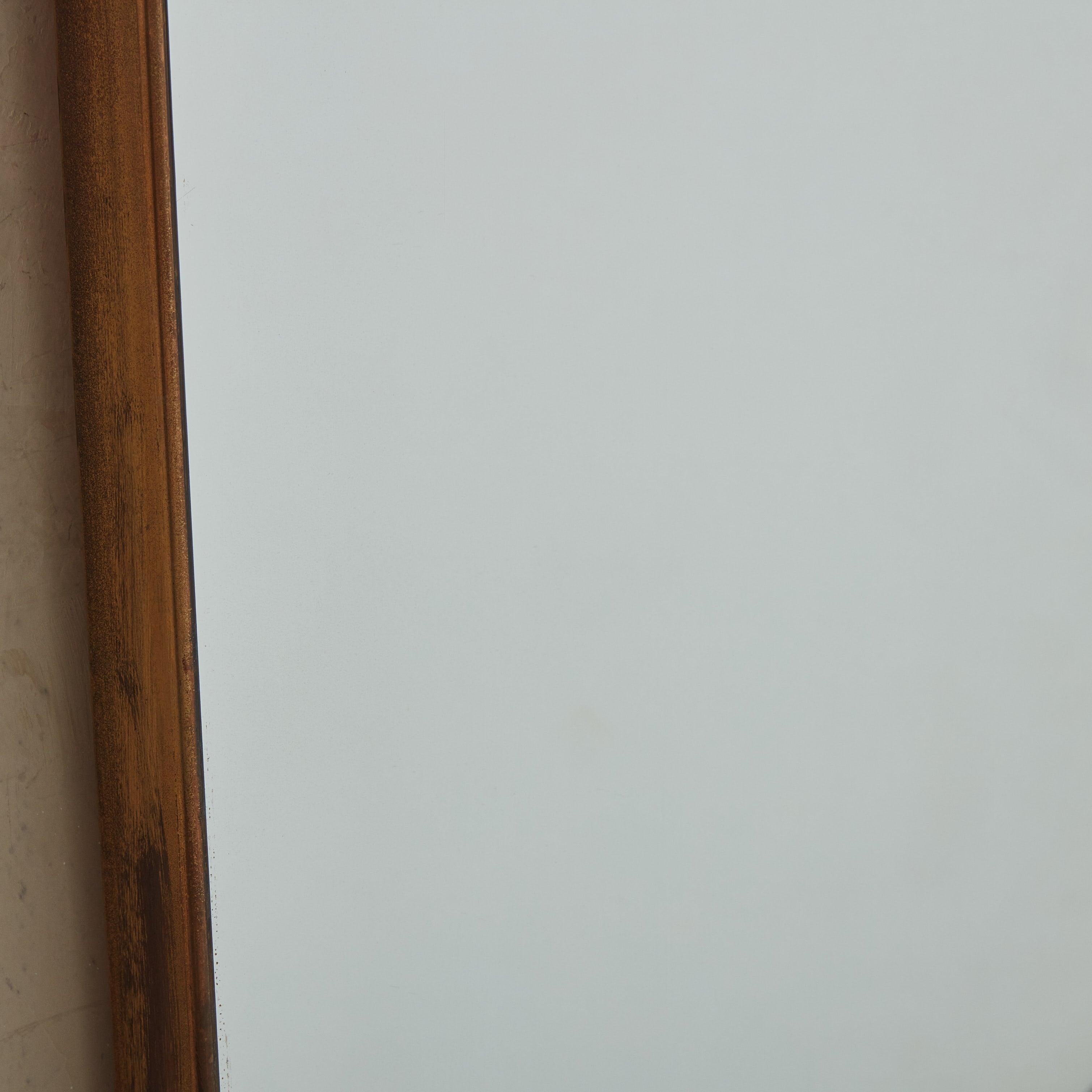 Grand miroir à cadre en laiton de Fontana Arte, Italie, années 1960 en vente 2