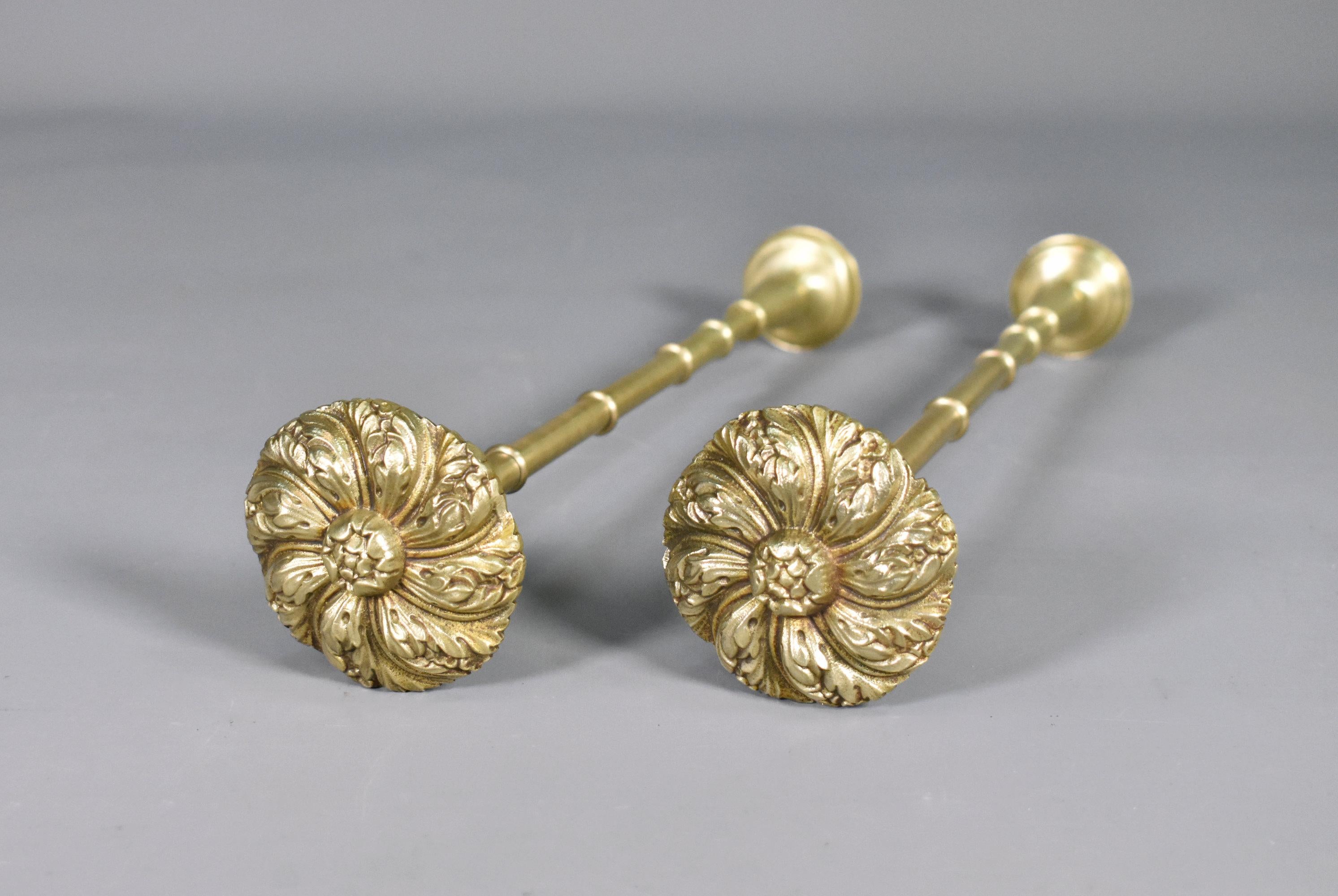 Large Brass French Curtain Tie-Backs Second Empire For Sale 5