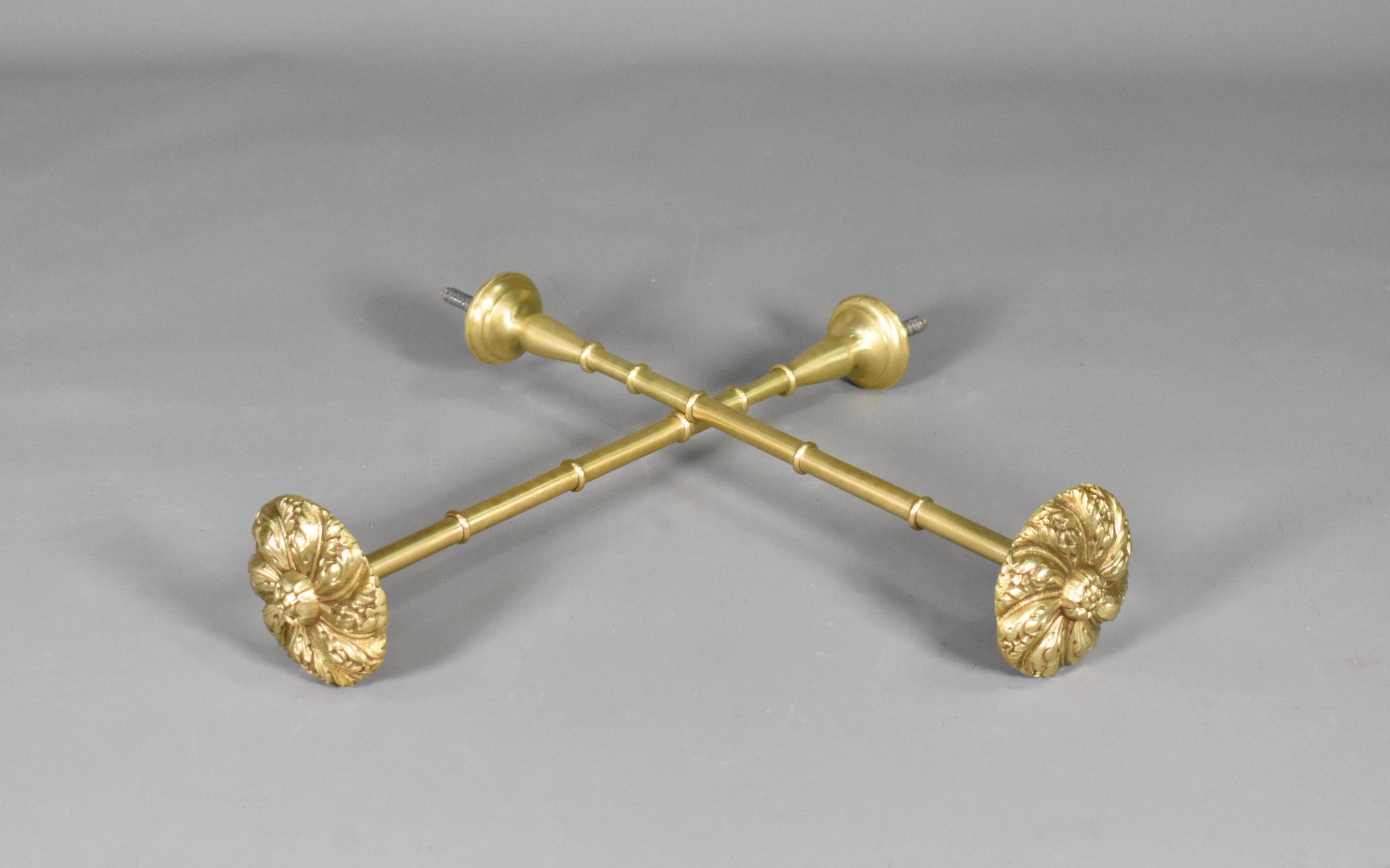 19th Century Large Brass French Curtain Tie-Backs Second Empire For Sale