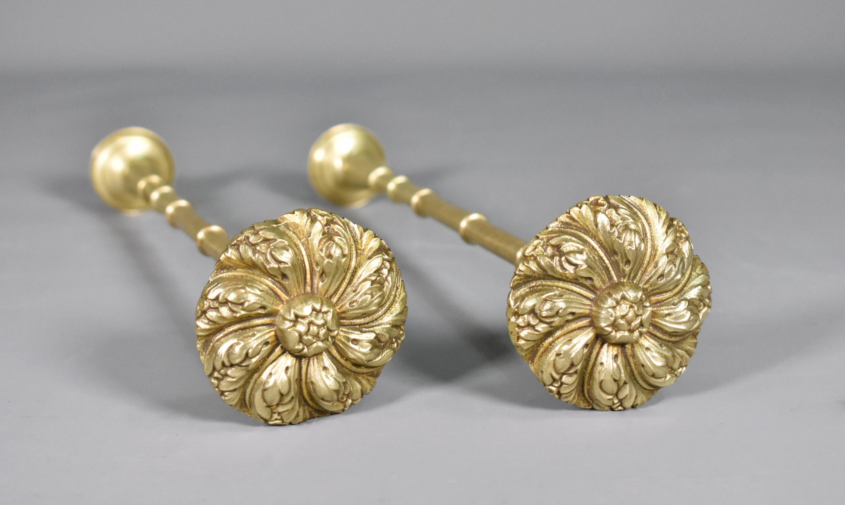 Large Brass French Curtain Tie-Backs Second Empire For Sale 2