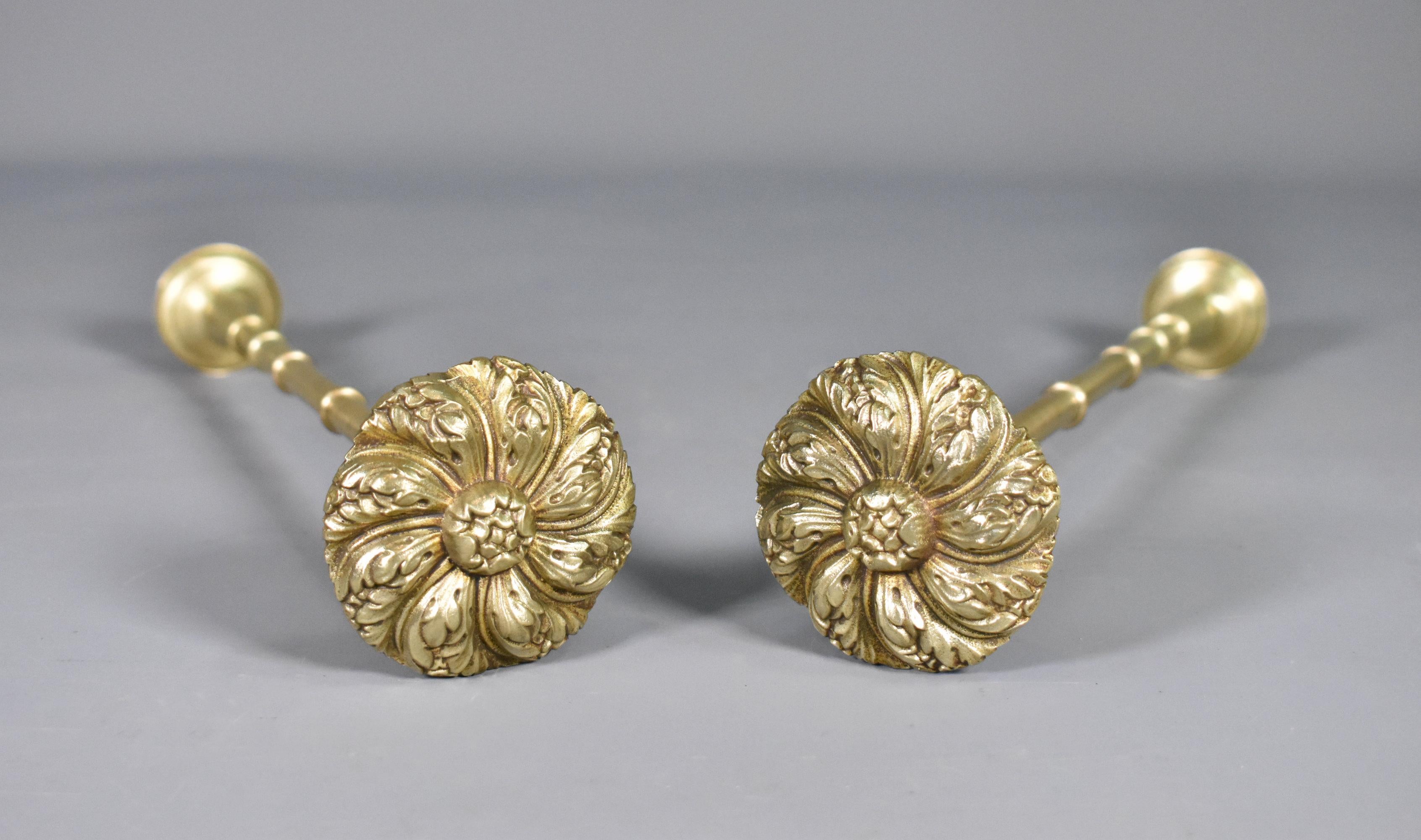 Large Brass French Curtain Tie-Backs Second Empire For Sale 3