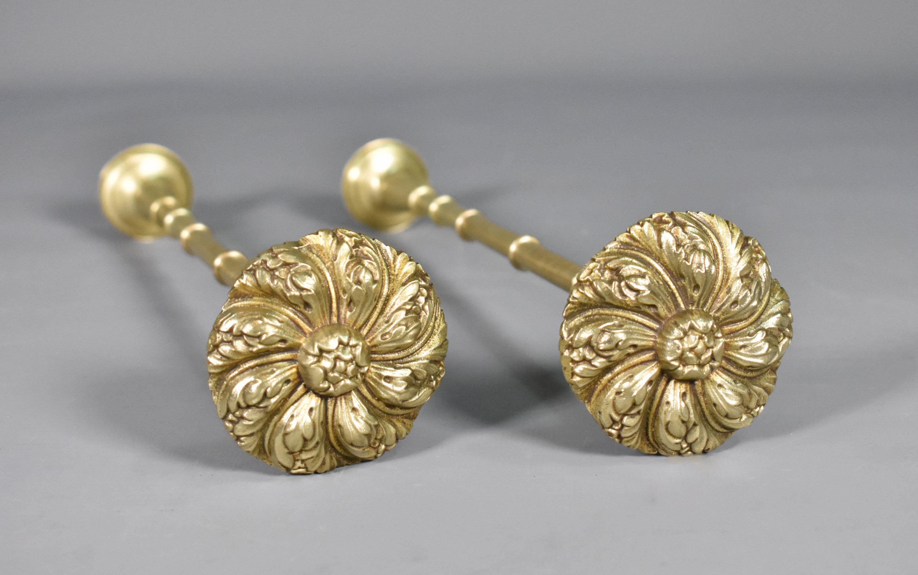 Large Brass French Curtain Tie-Backs Second Empire For Sale 4
