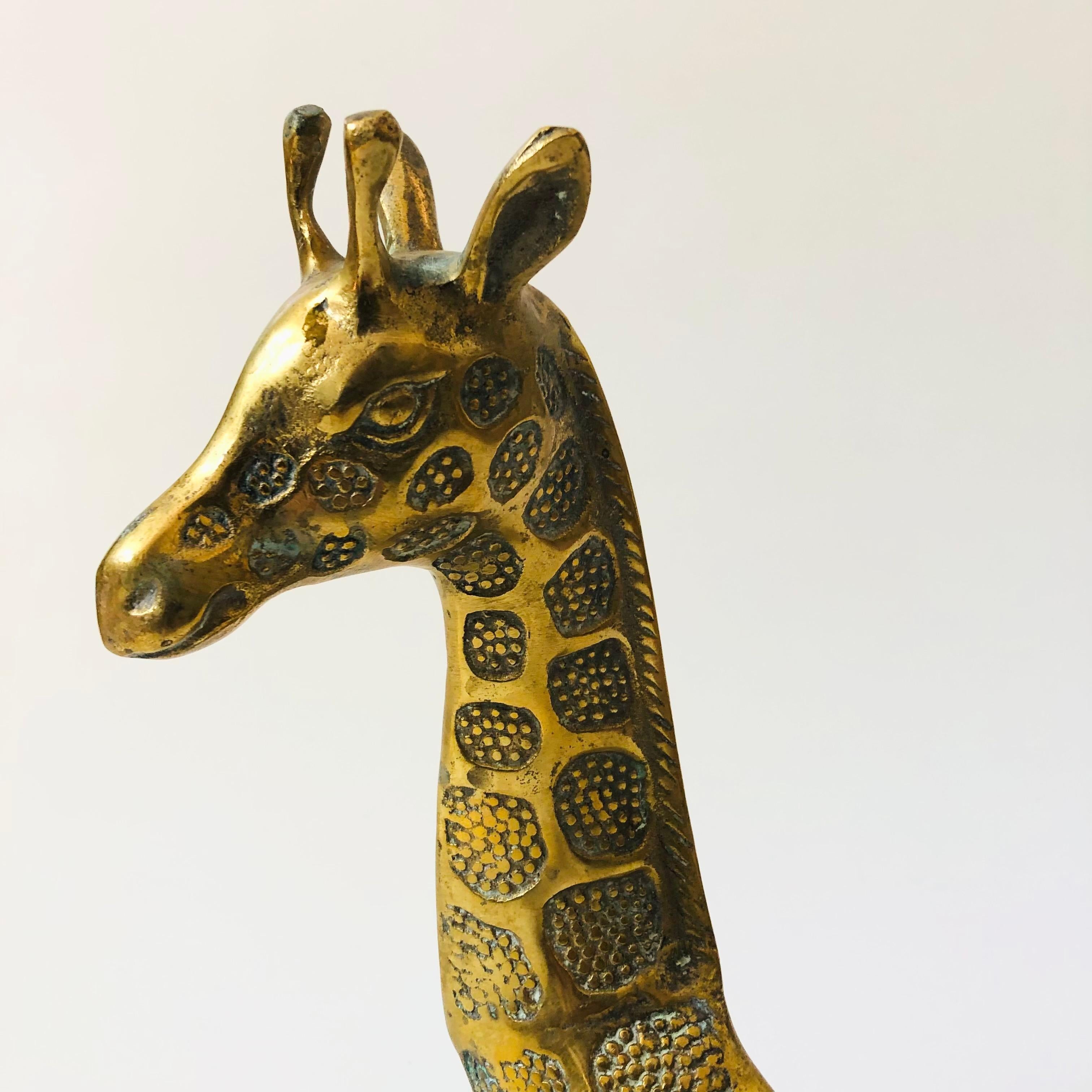 Korean Large Brass Giraffe For Sale