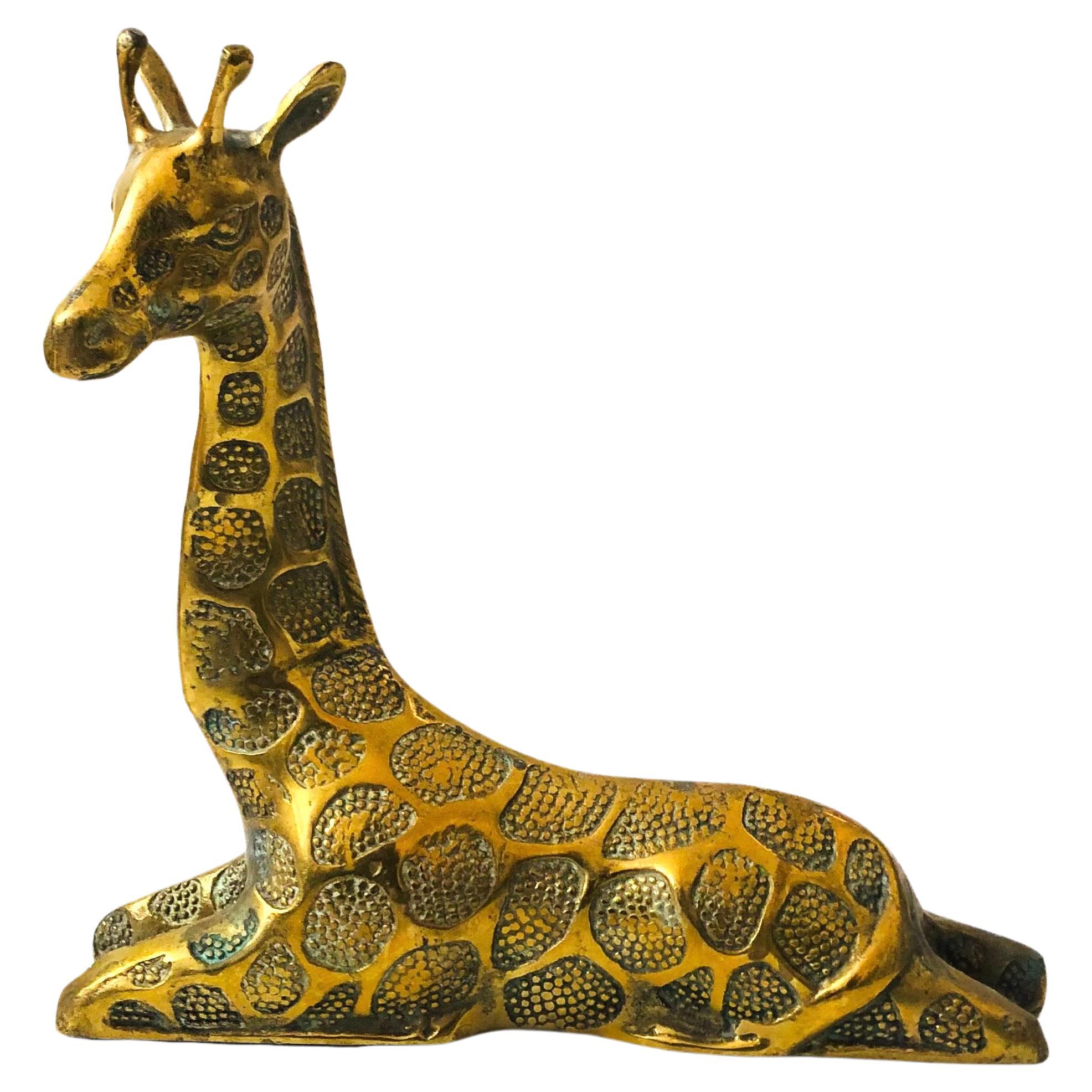 Large Brass Giraffe For Sale