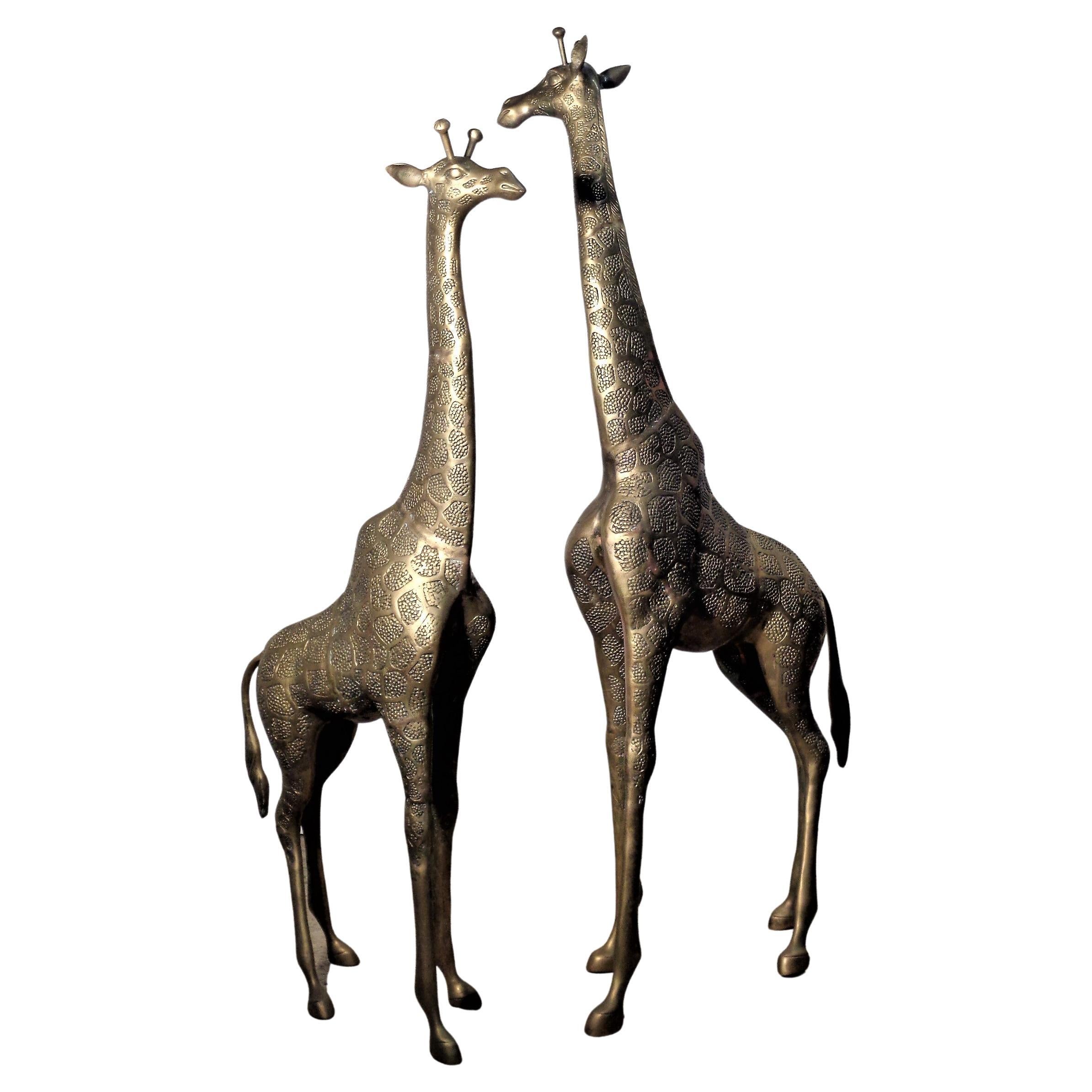 Large Brass Giraffes, Circa 1970 5
