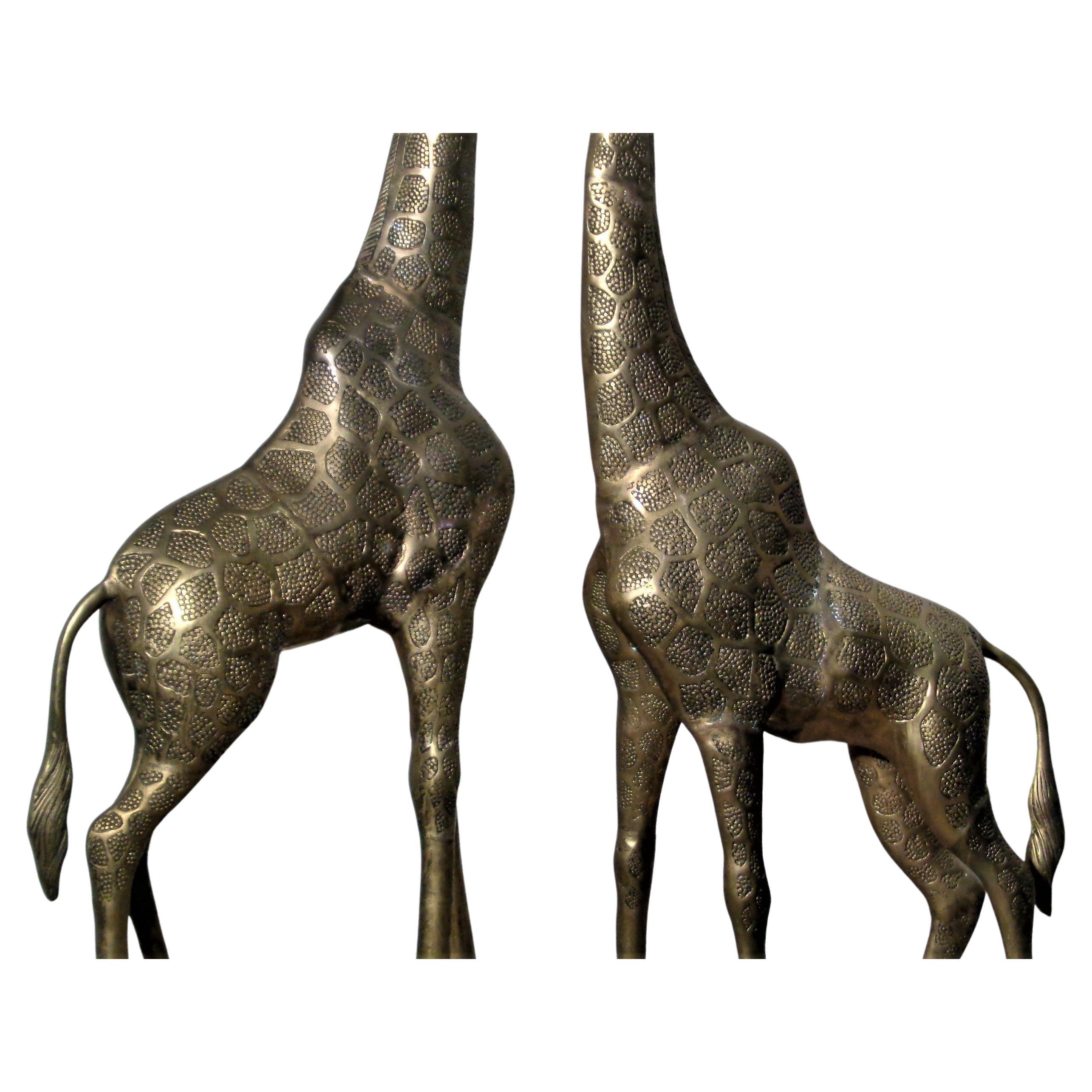 Large Brass Giraffes, Circa 1970 6