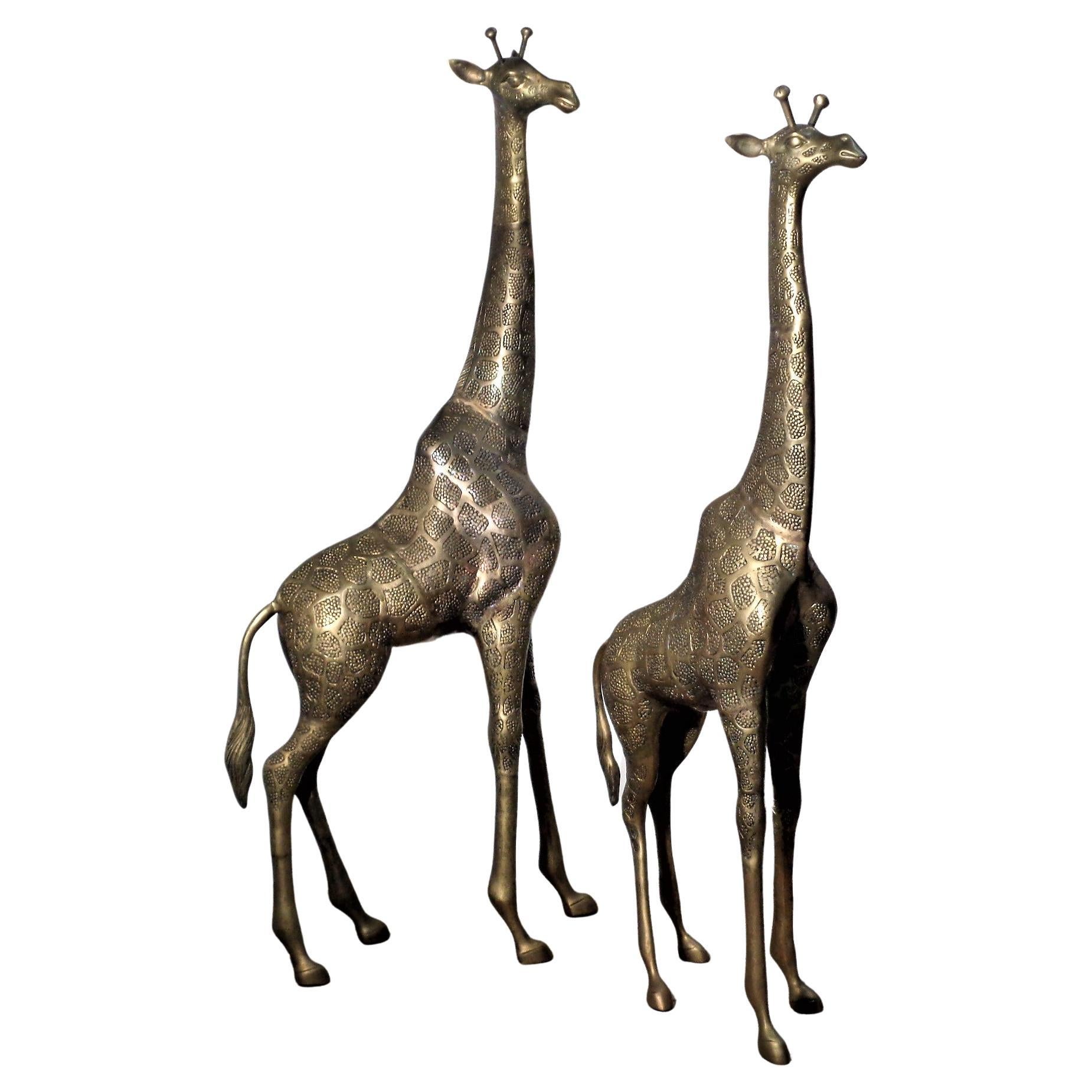 Large Brass Giraffes, Circa 1970 1