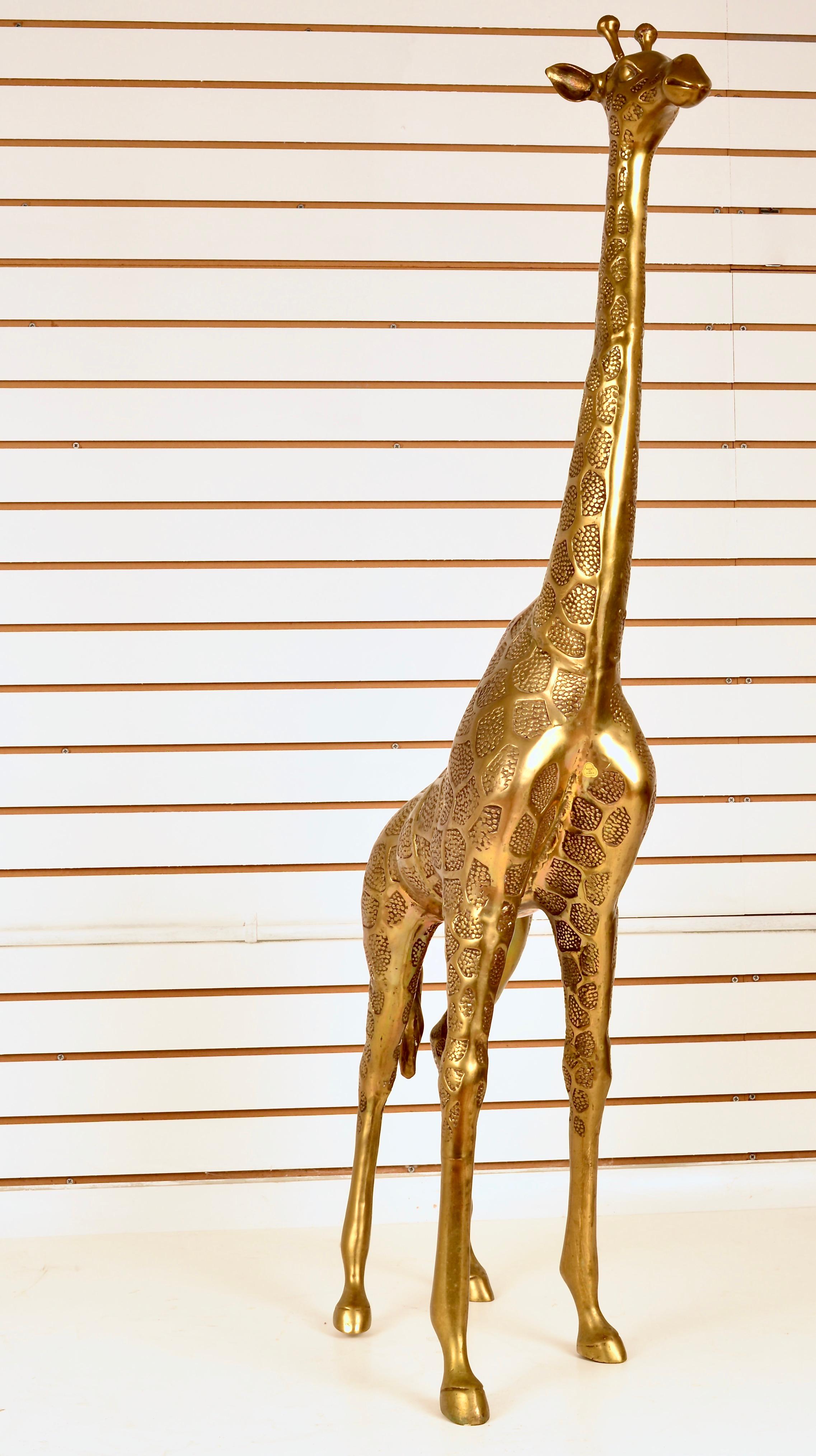 Large Brass Giraffes 3