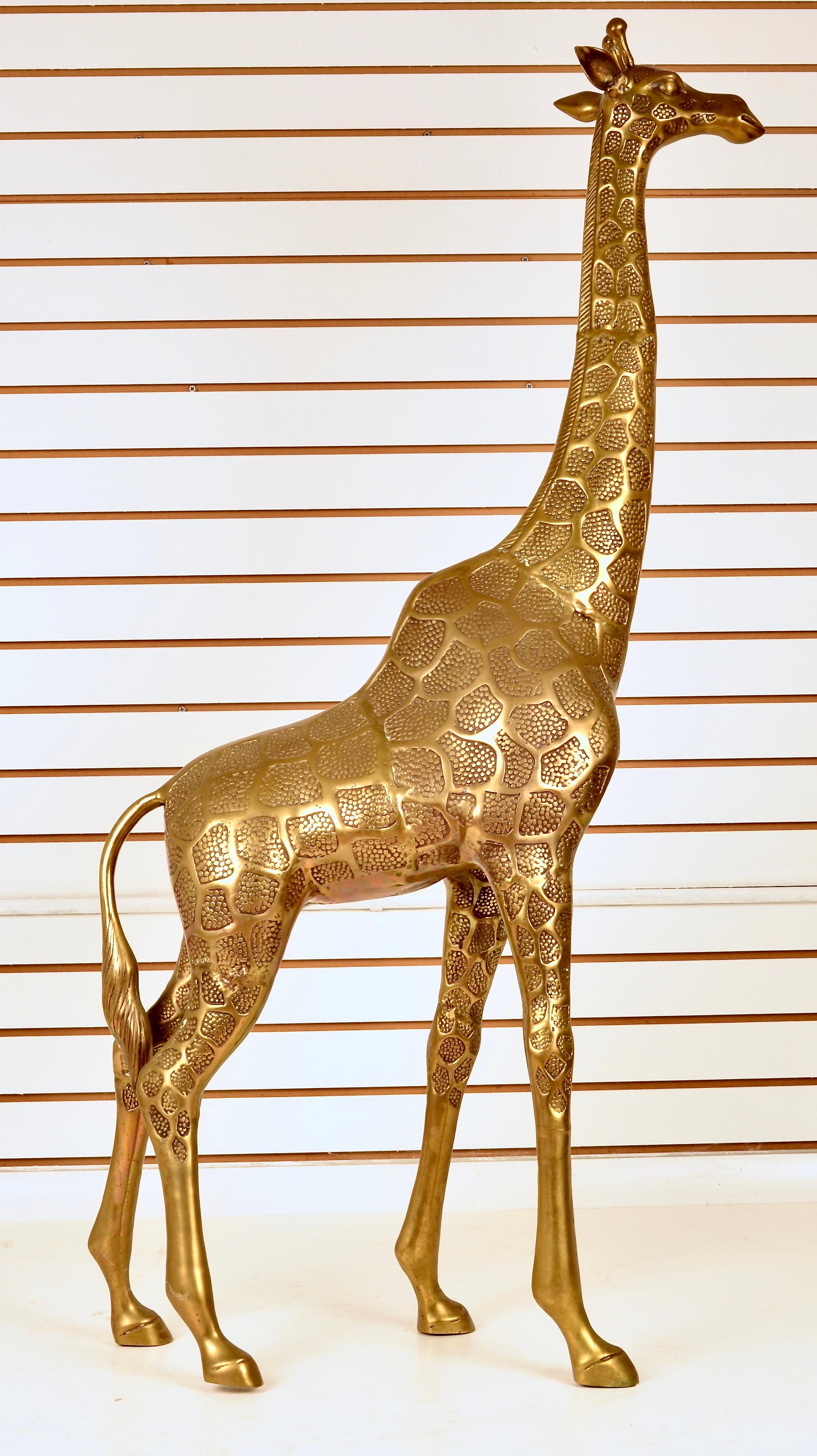 Large Brass Giraffes 4