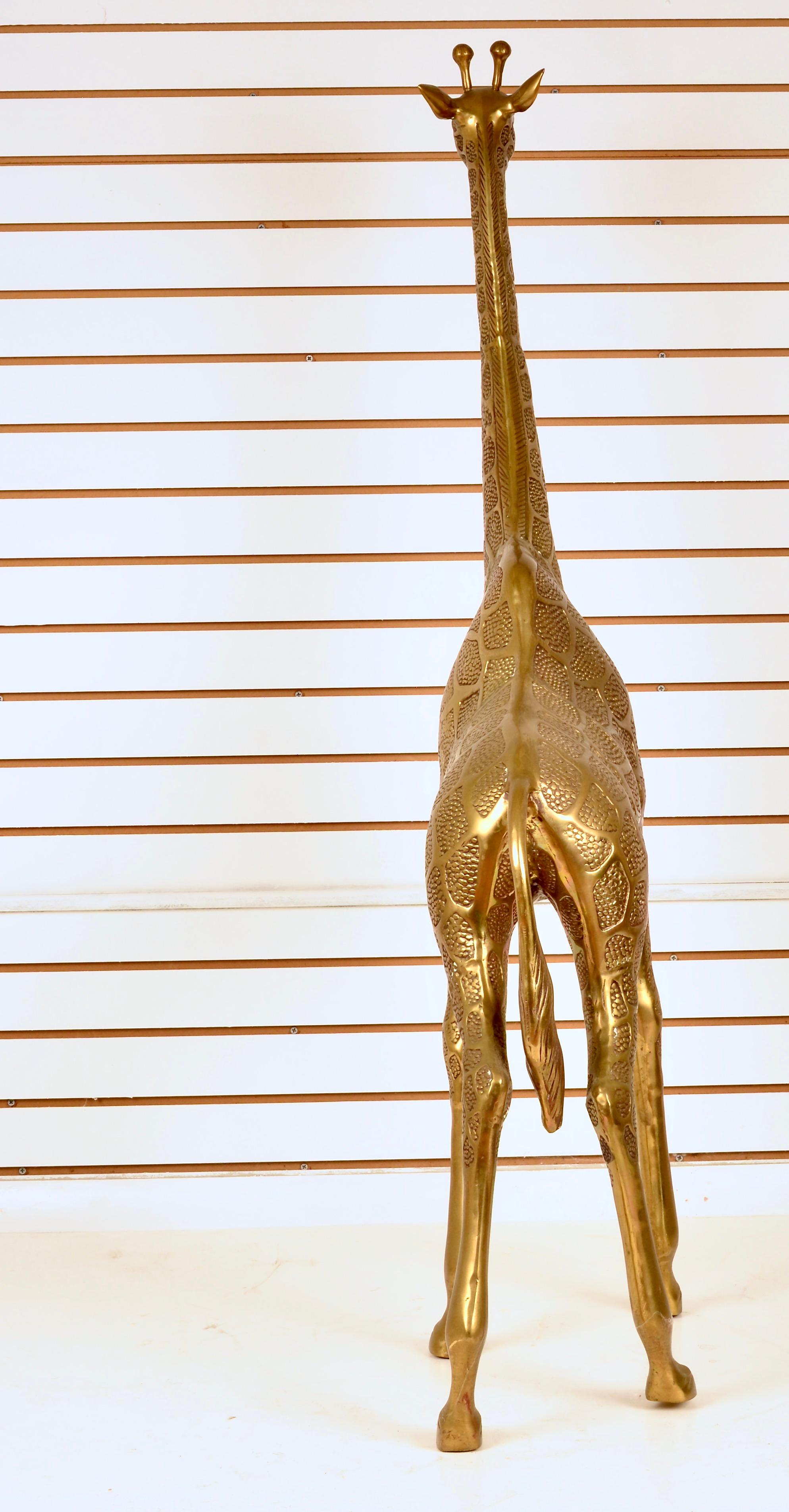 Large Brass Giraffes 5