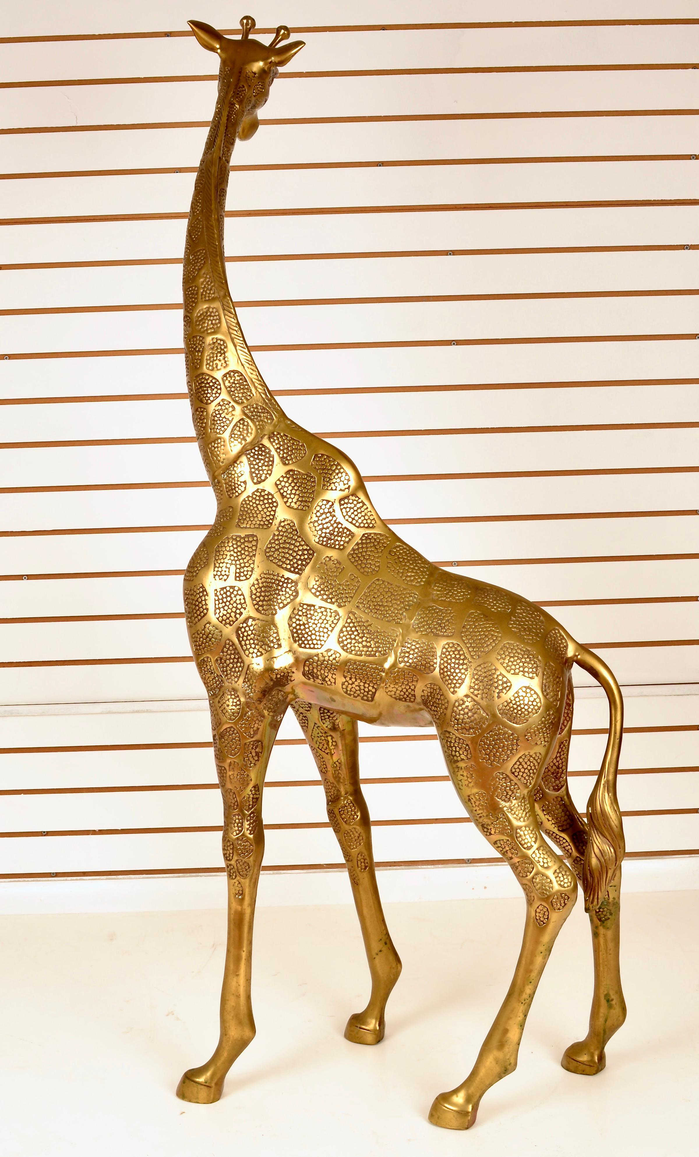 brass giraffe 4 feet tall