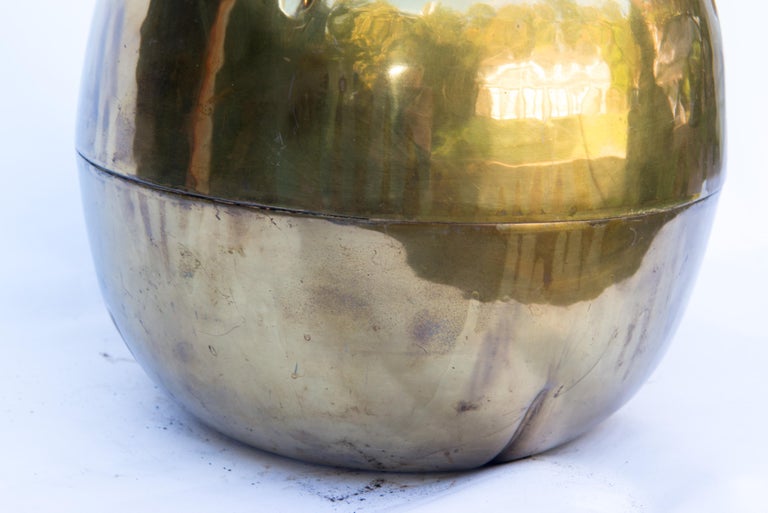 Large Brass Gourd Container For Sale 5