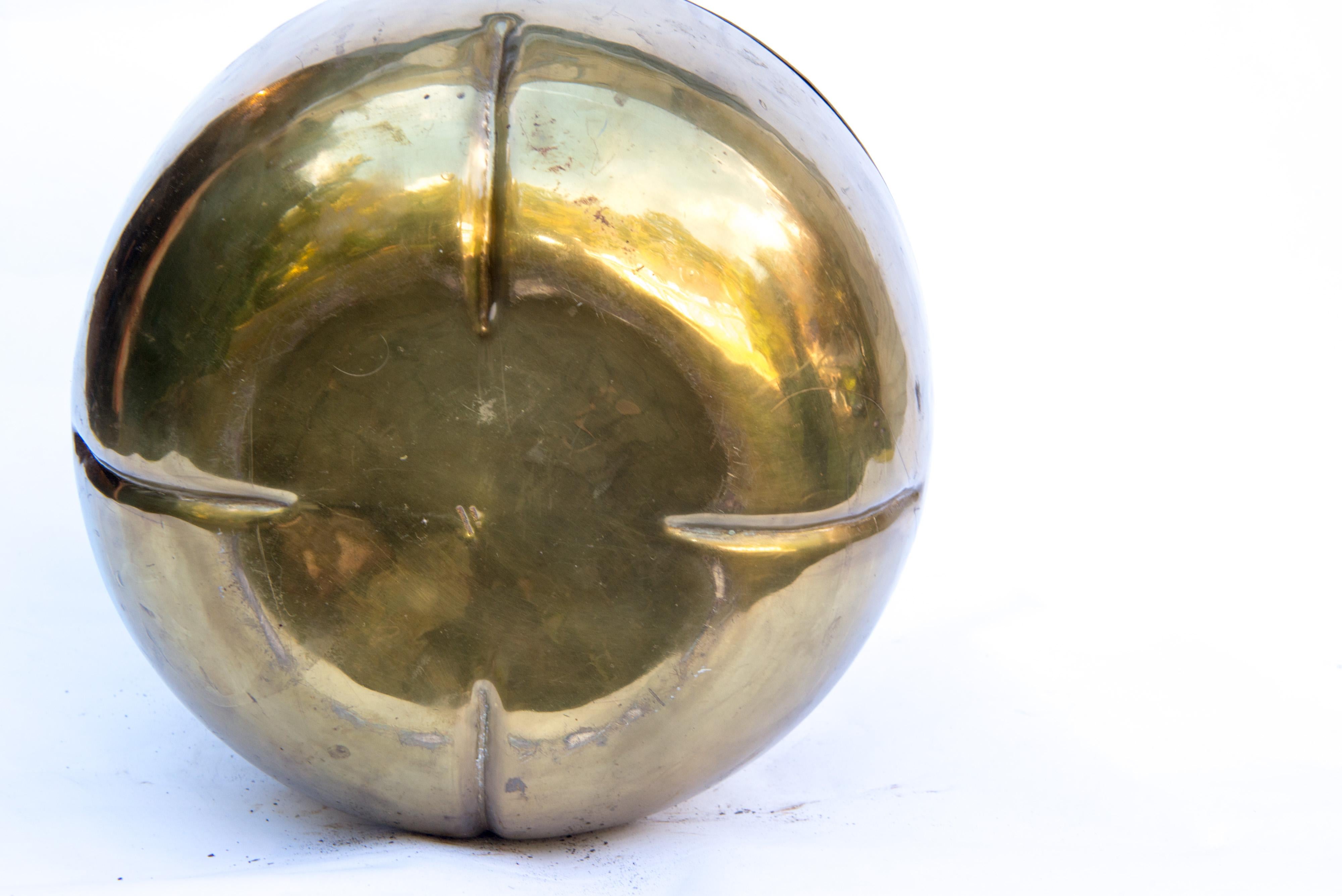 Large Brass Gourd Container For Sale 4