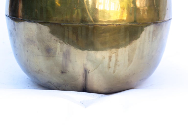 Large Brass Gourd Container For Sale 4