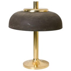 Large Brass Hillebrand Desk Lamp, 1950s