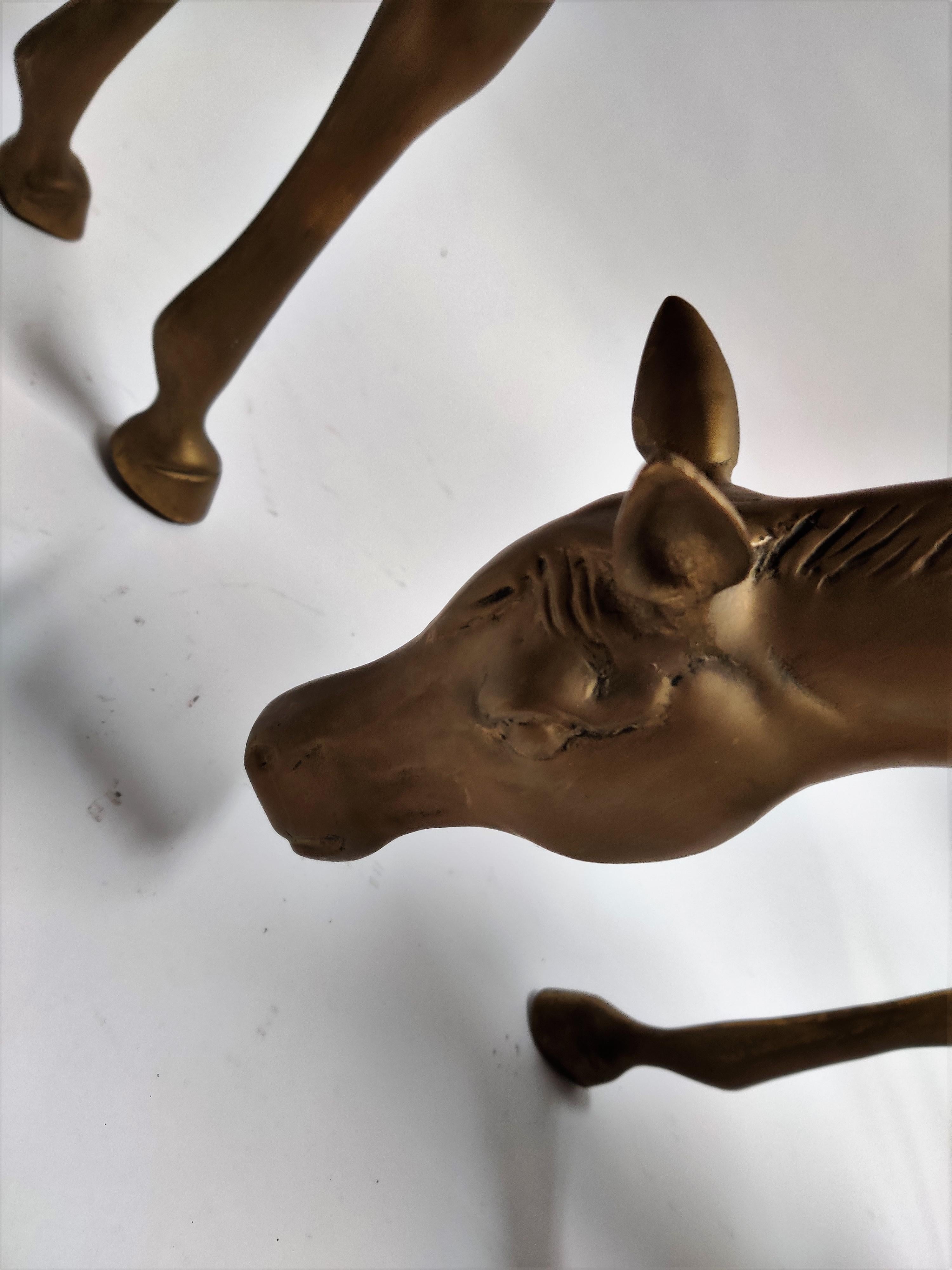 antique brass horse statue