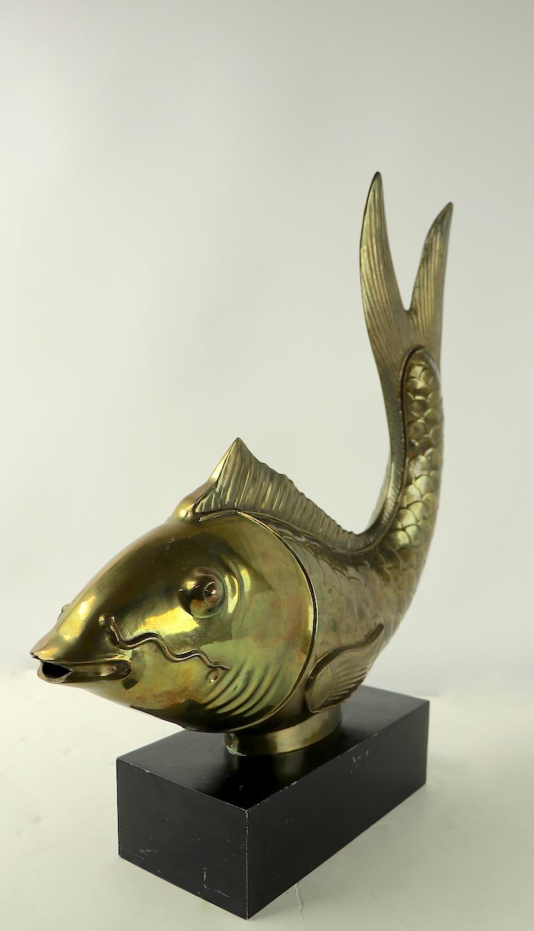 Large Brass Koi Fish Sculpture 3