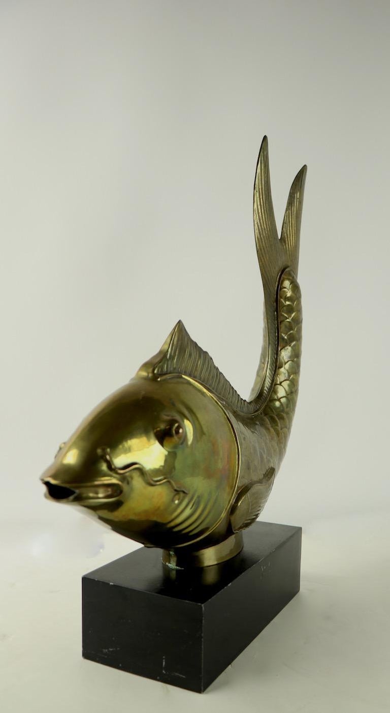 Large Brass Koi Fish Sculpture at 1stDibs