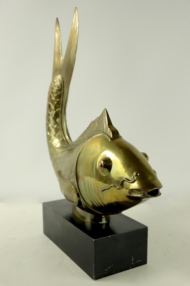 Large Brass Koi Fish Sculpture 1
