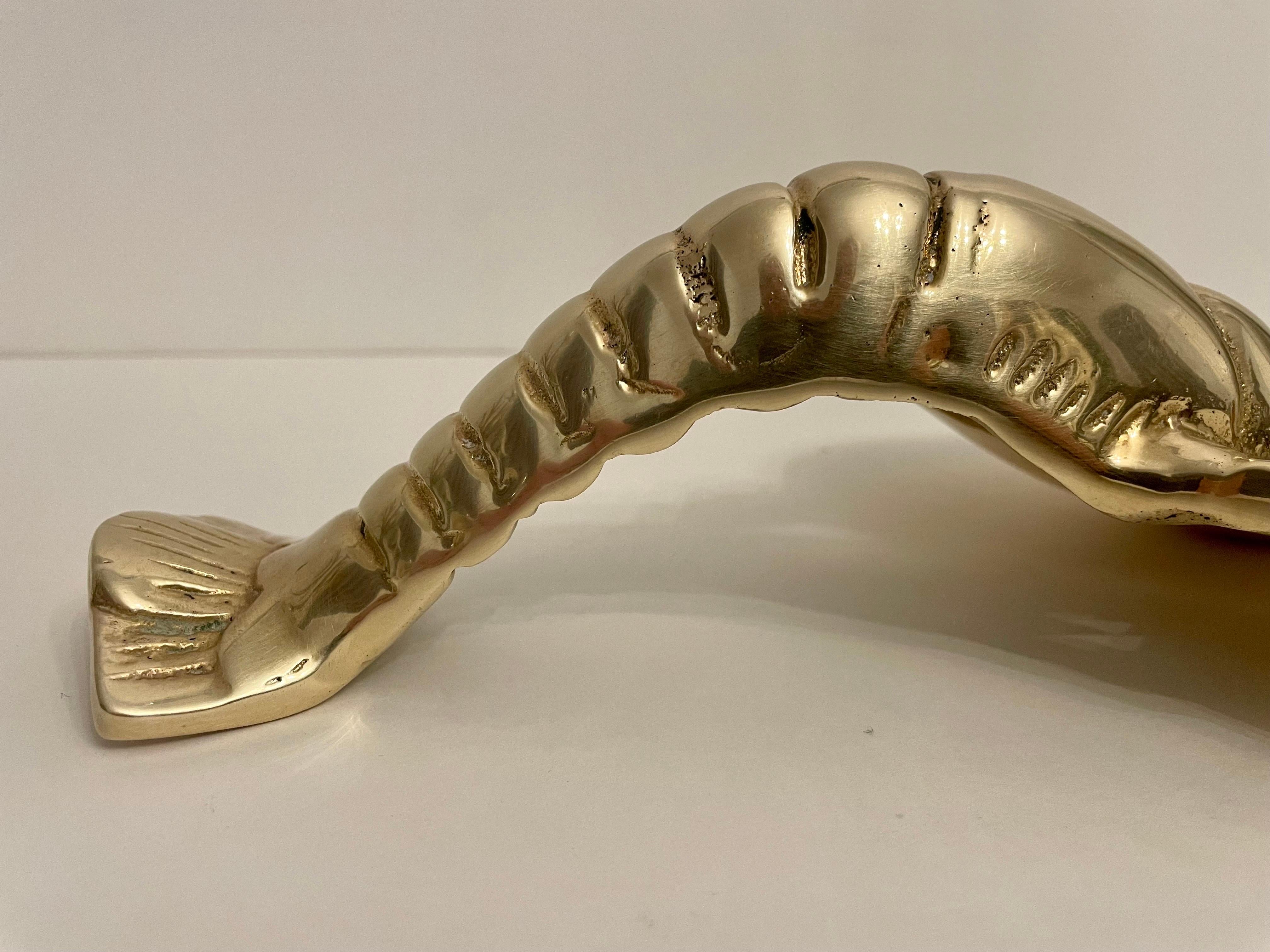Large Brass Lobster Dish or Spoon Rest Sculpture For Sale 2