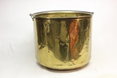 Large Brass Log Holder Bucket