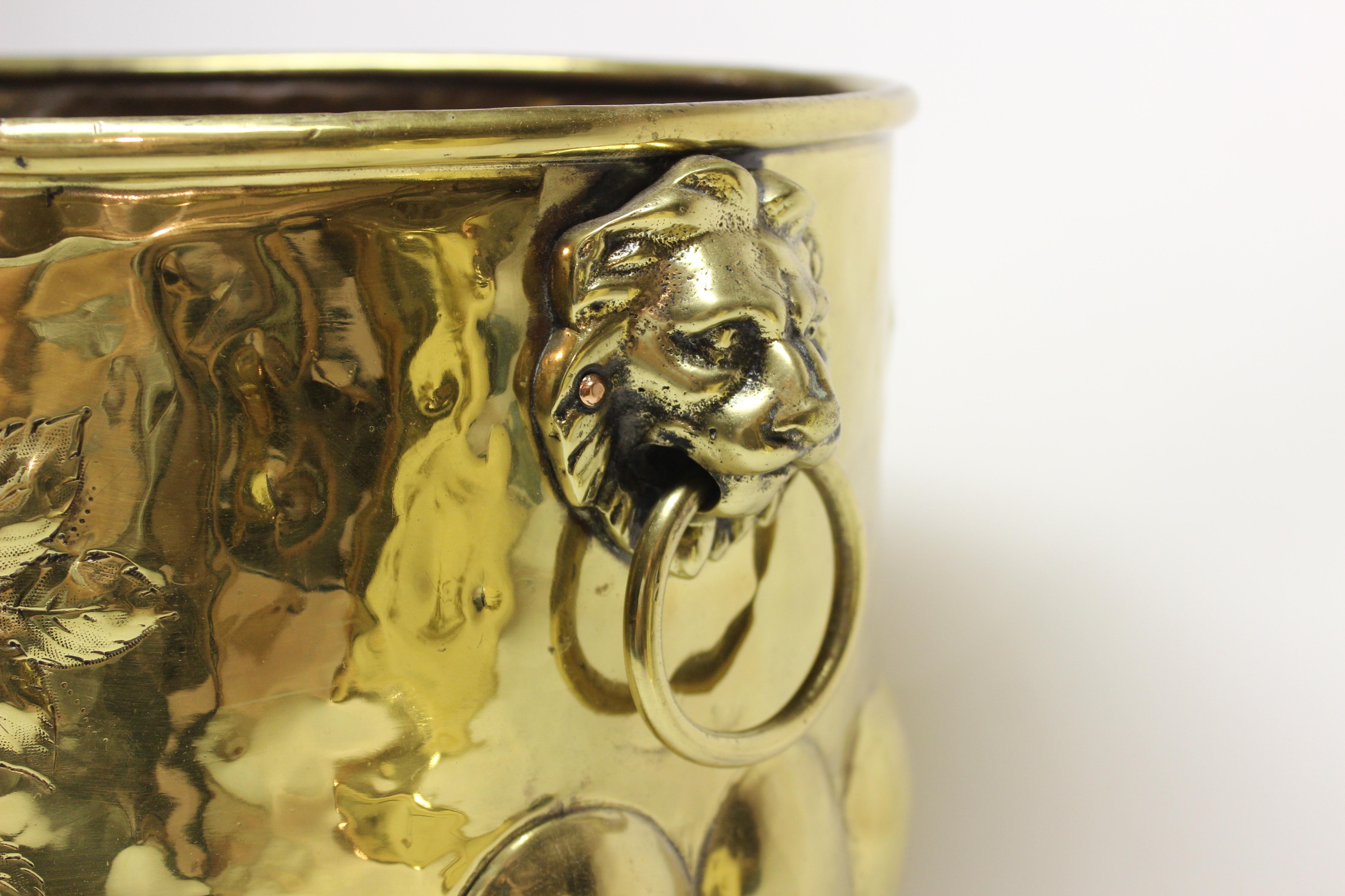 Large Brass Log Holder Bucket at 1stDibs brass log bucket, large