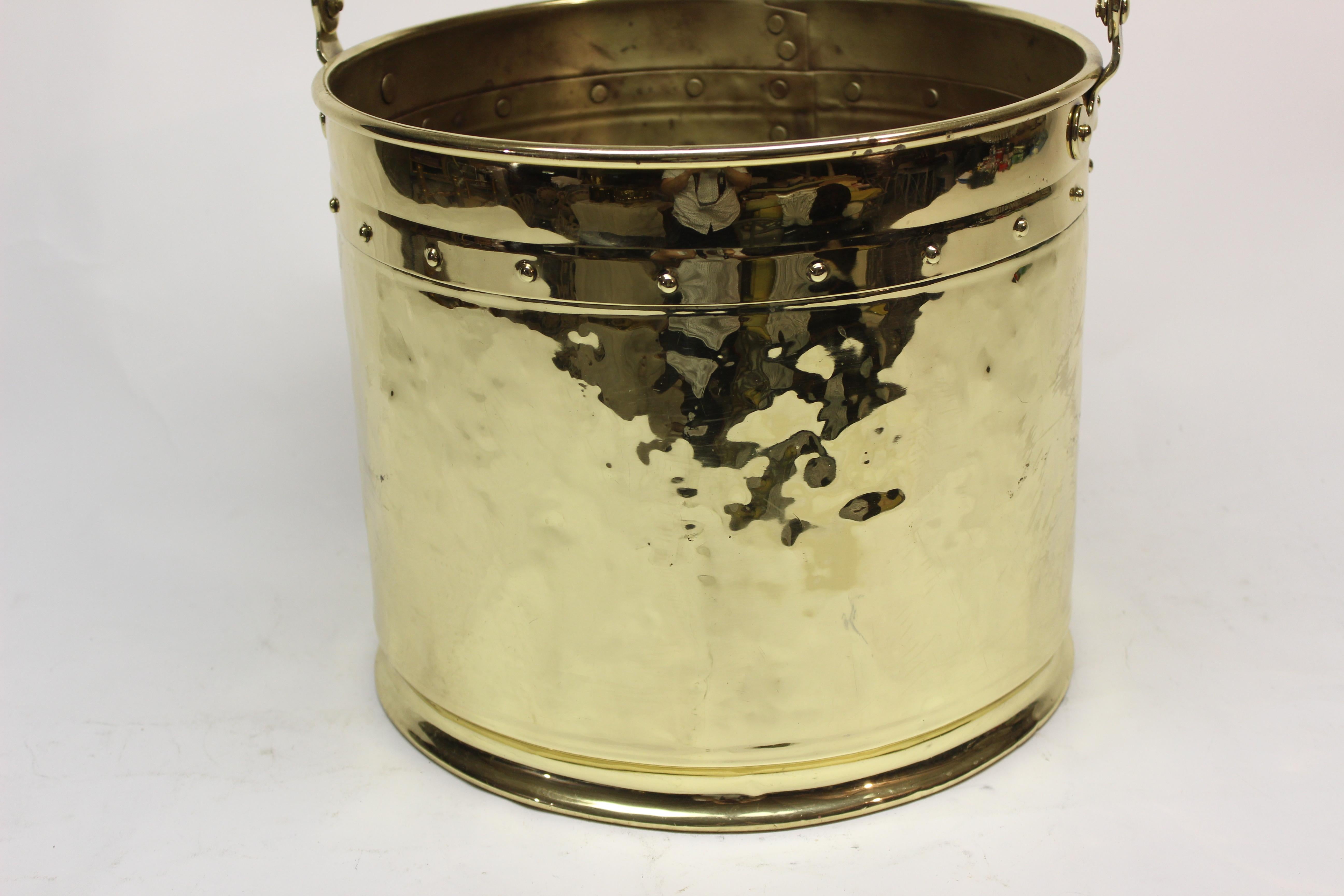 Large Brass Log Holder Bucket For Sale At 1stdibs