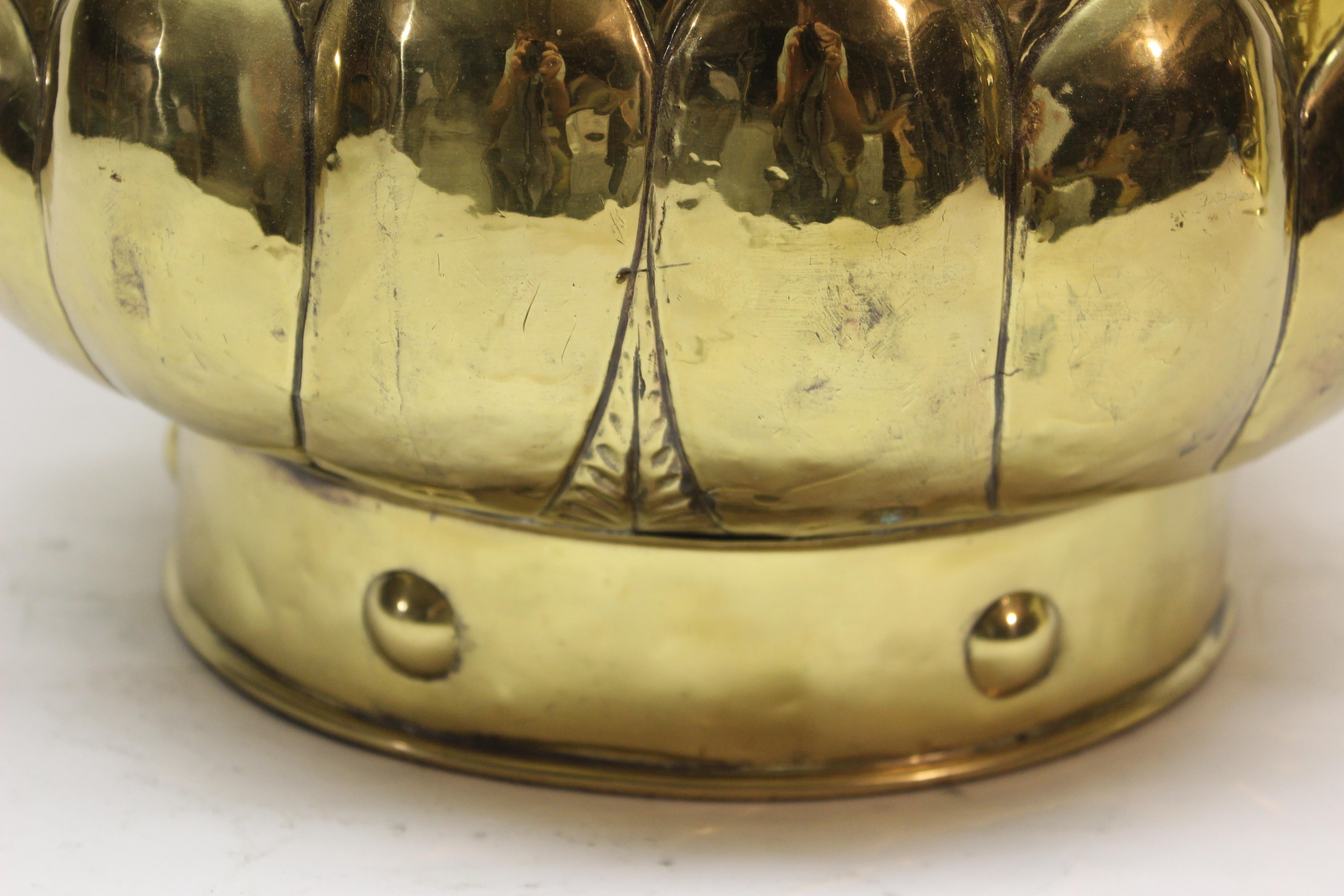 Large Brass Log Holder Bucket at 1stDibs brass log bucket, large