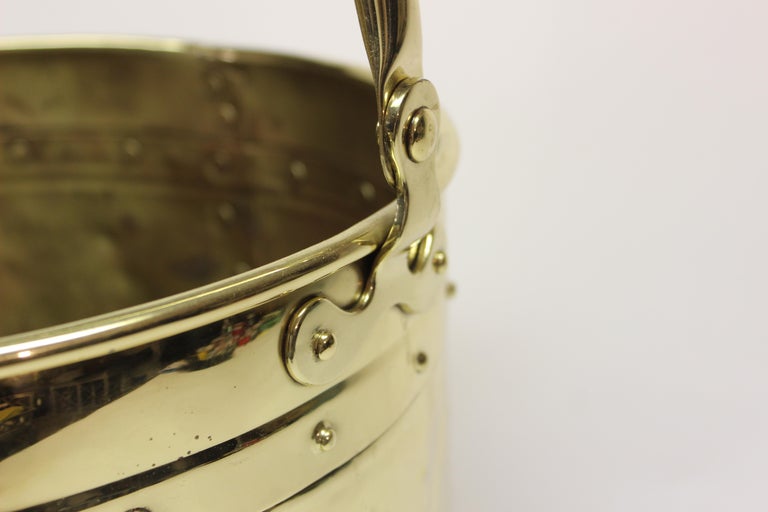 Large Brass Log Holder Bucket at 1stDibs