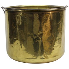Large Brass Log Holder Bucket