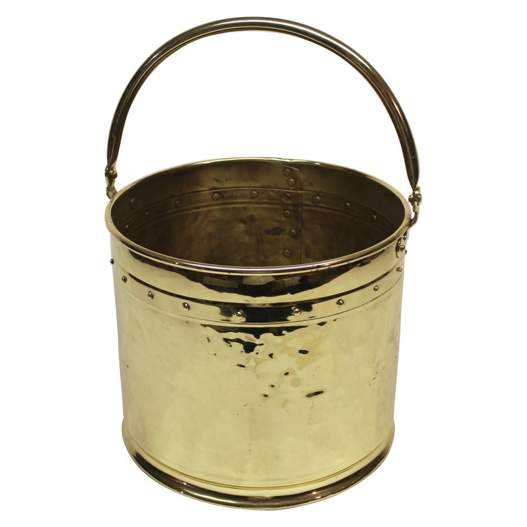 Large Brass Log Holder Bucket at 1stDibs