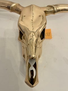 Large Brass Longhorn Wall Sculpture