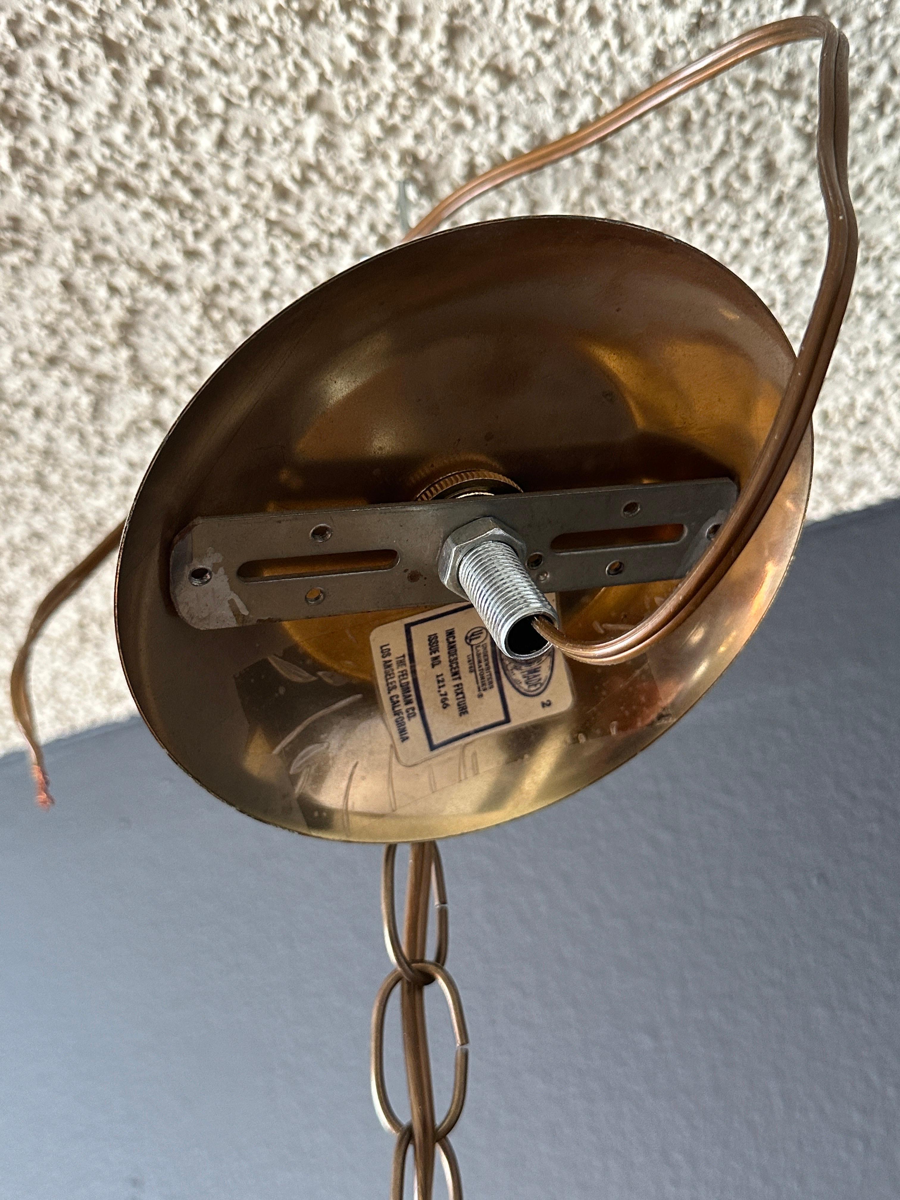 Large Brass Lotus Light Fixture 2
