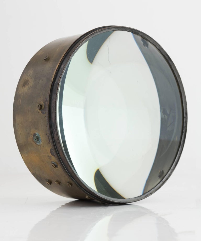 Large Brass Magnifying Lens, circa 1910 at 1stDibs